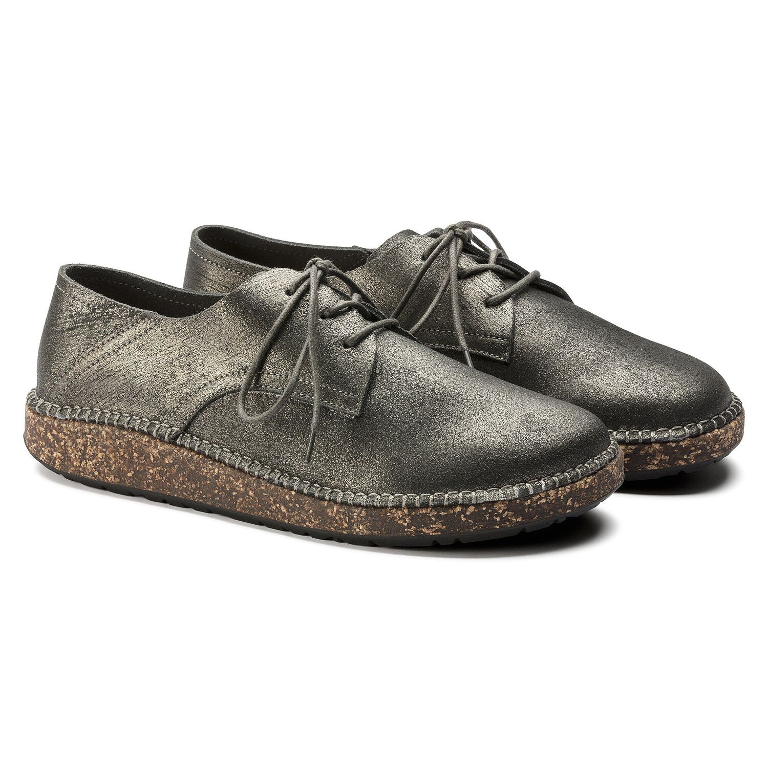 Gary Suede Leather Metallic Silver Shop Online At Birkenstock
