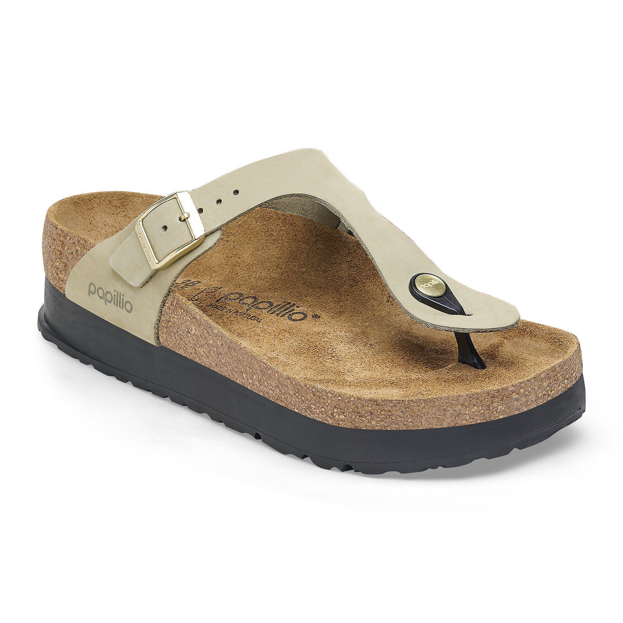 Gizeh PAP Flex Platform Nubuk Leather Eucalyptus | BIRKENSTOCK