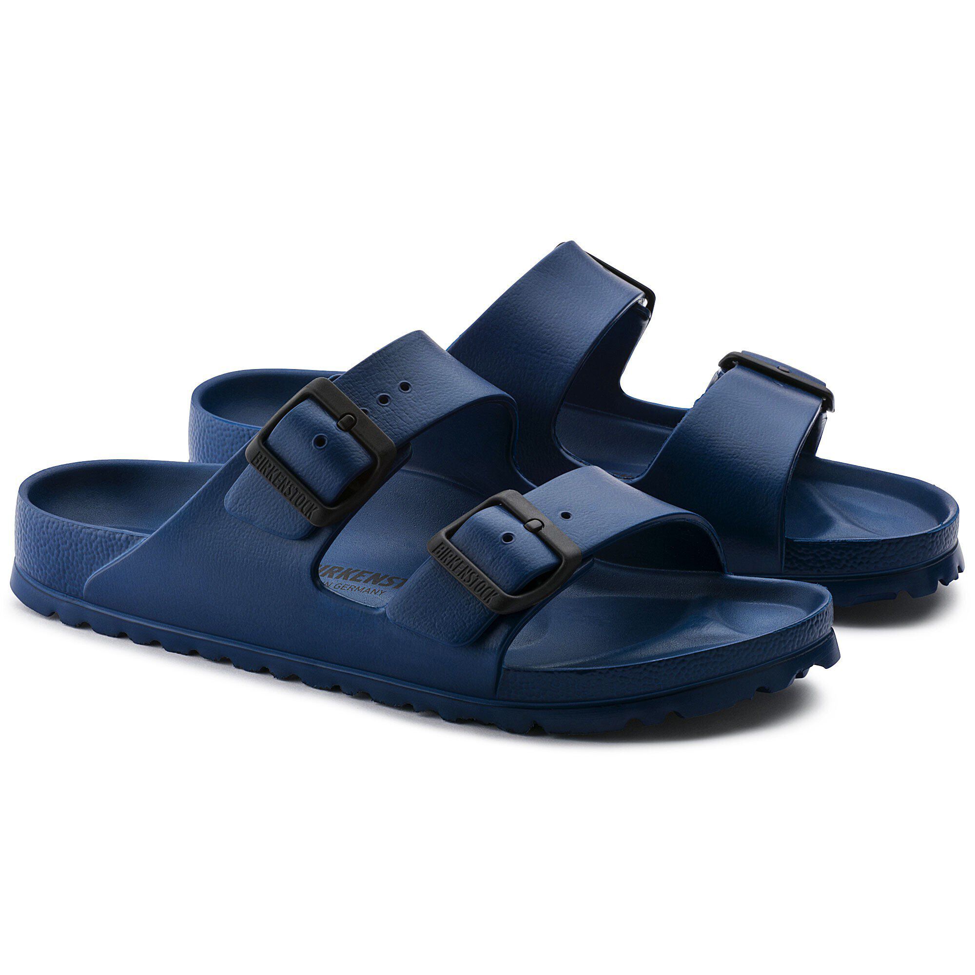 navy birkenstock clogs