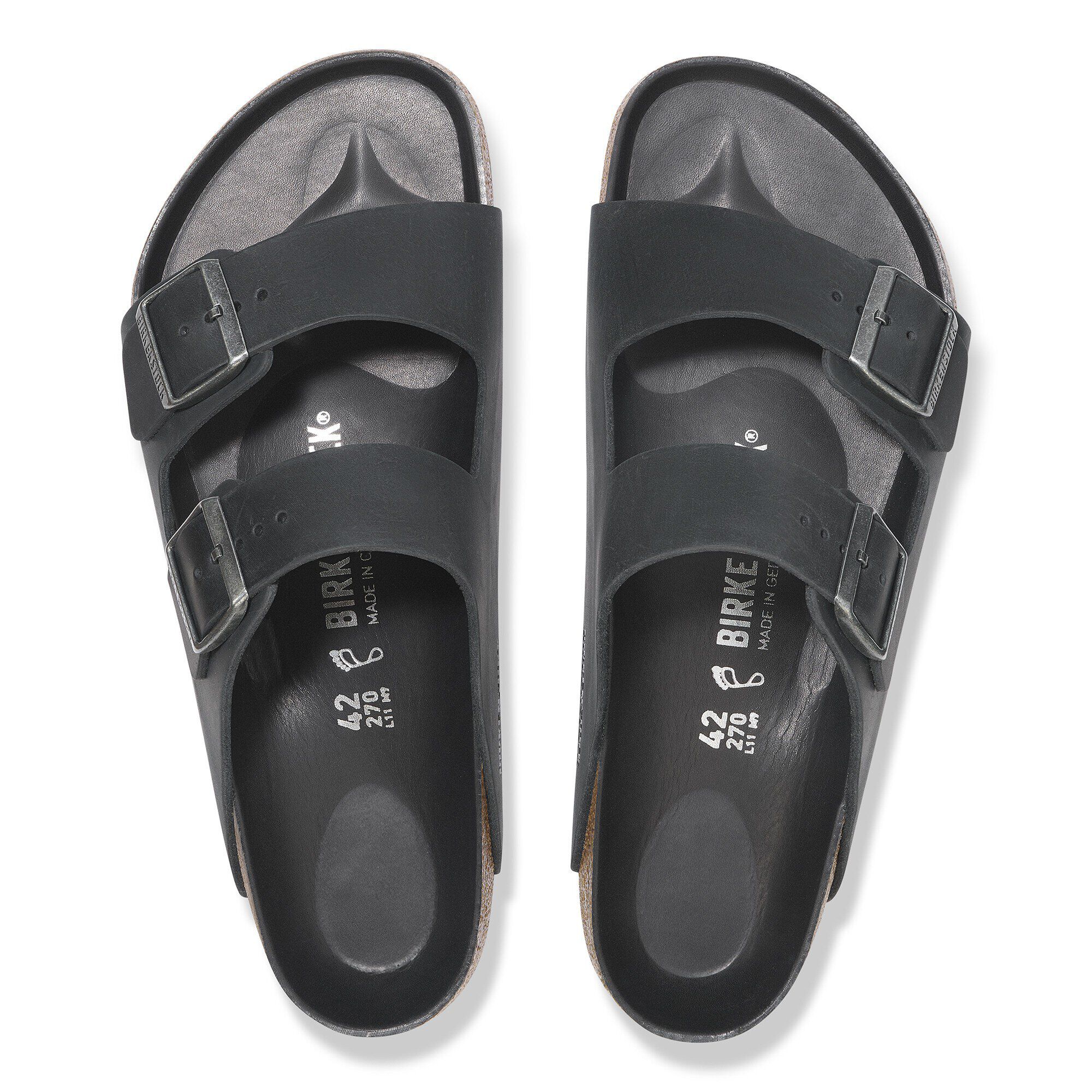 BIRKENSTOCK Arizona BS ブラック 42 Arizona BS Natural Leather Oiled Black | BIRKENSTOCK