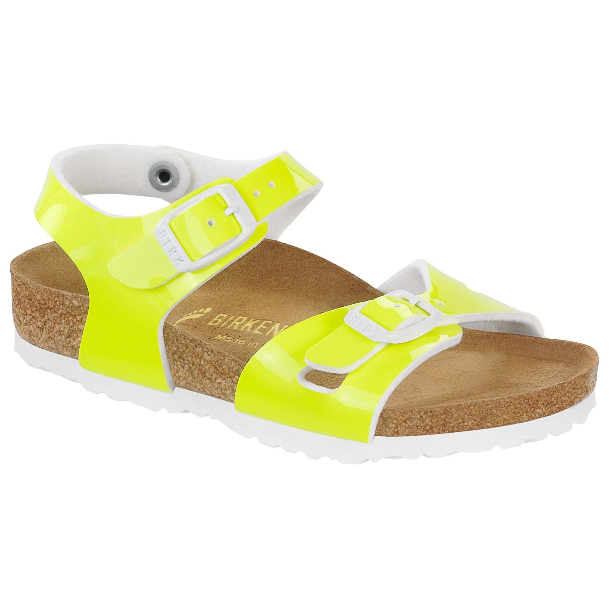 Yellow patent birkenstocks Clearance