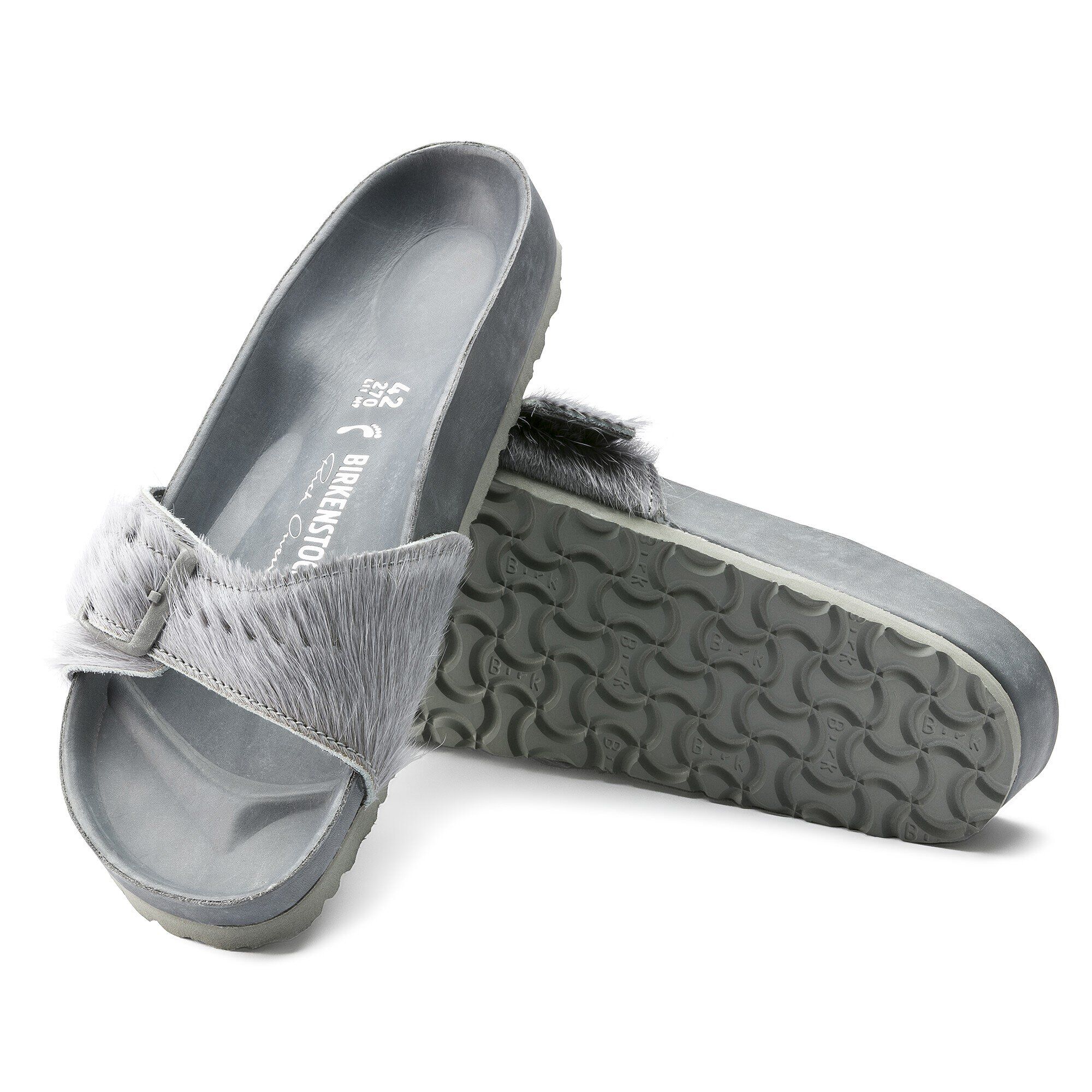 靴 Rick Owens BIRKENSTOCK Madrid EXQUISITE Rick Owens Madrid Cowhide Longhair Gray | BIRKENSTOCK