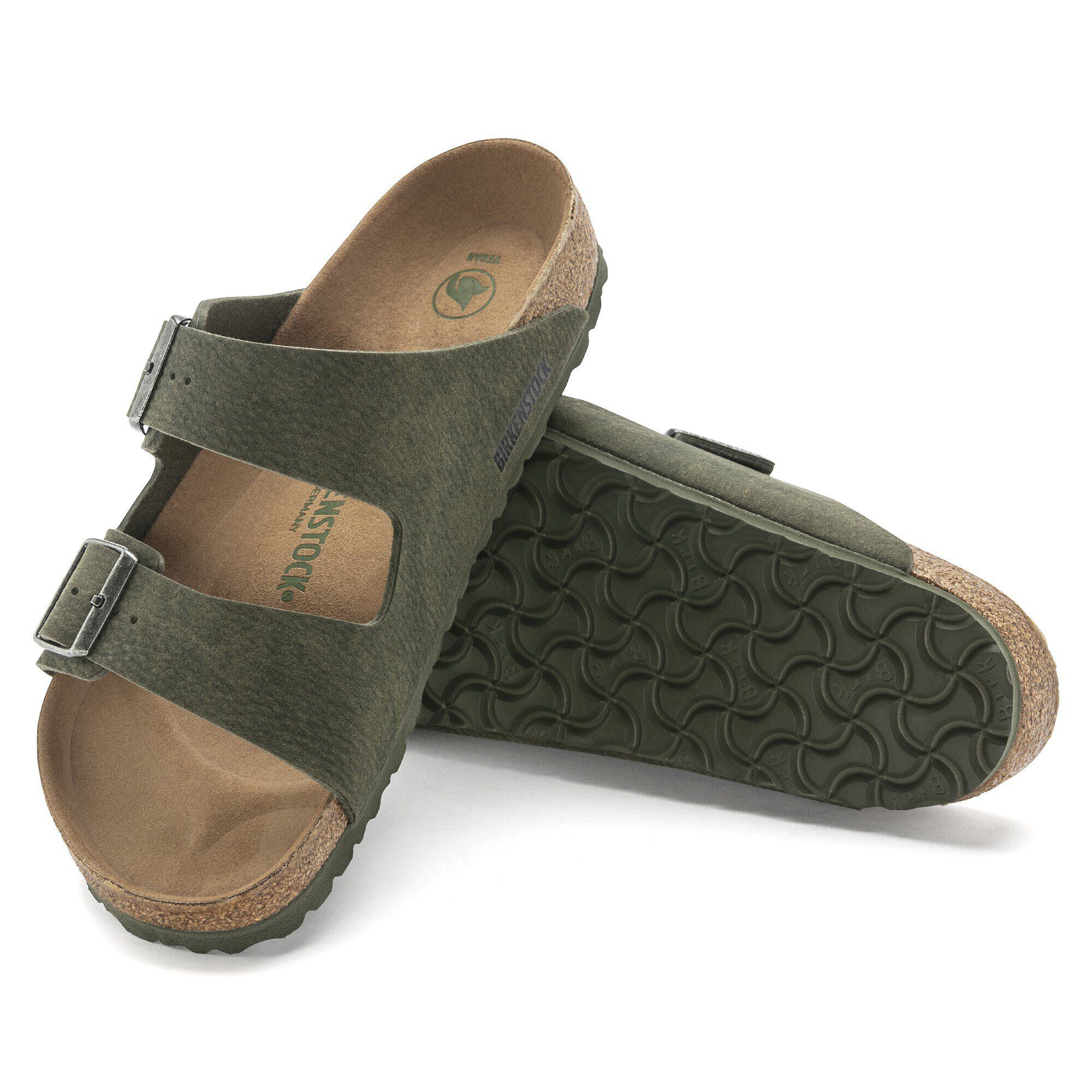 Birkenstock arizona vegan olive best sale