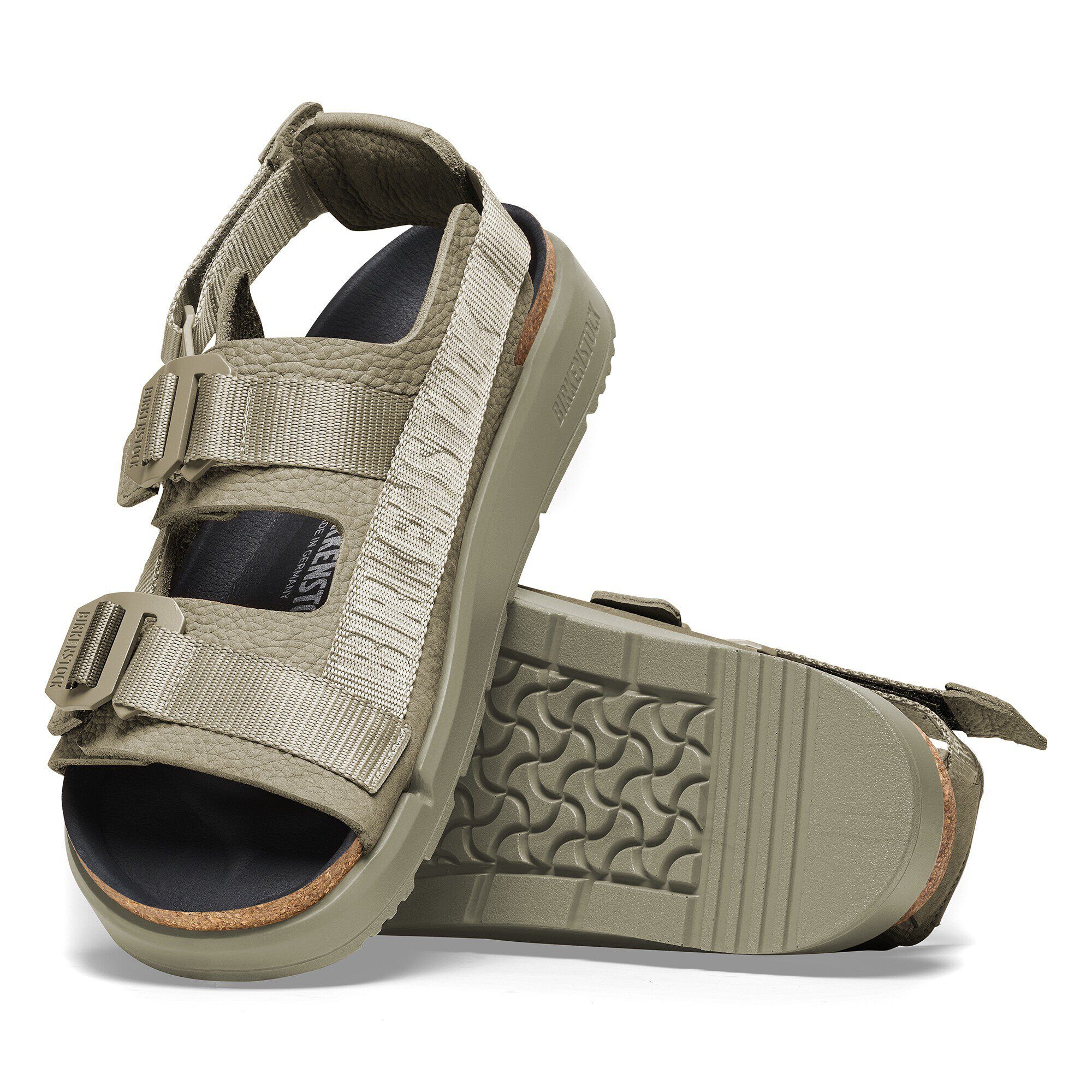 Shinjuku Natural Leather/Textile Eucalyptus | BIRKENSTOCK