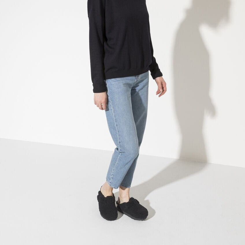 Boston/ボストン ビッグバックル シアリング テディ ブラック BIRKENSTOCK