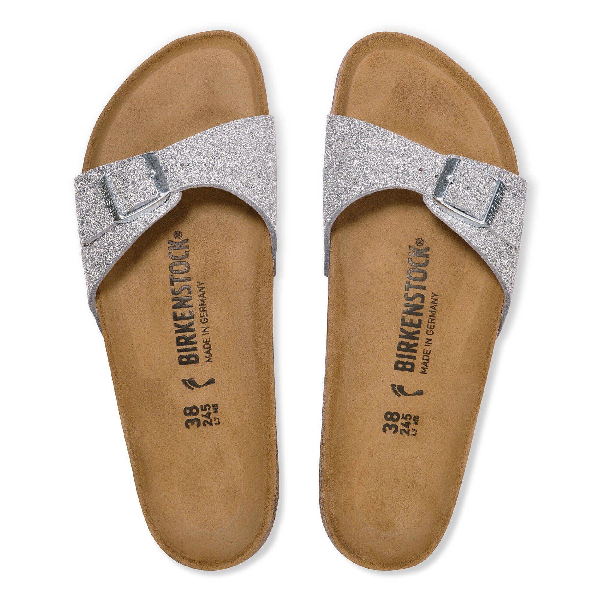 【新品未使用】BIRKENSTOCK Madrid BS Silver 38 Madrid Synthetics Shiny Glitter Silver | BIRKENSTOCK
