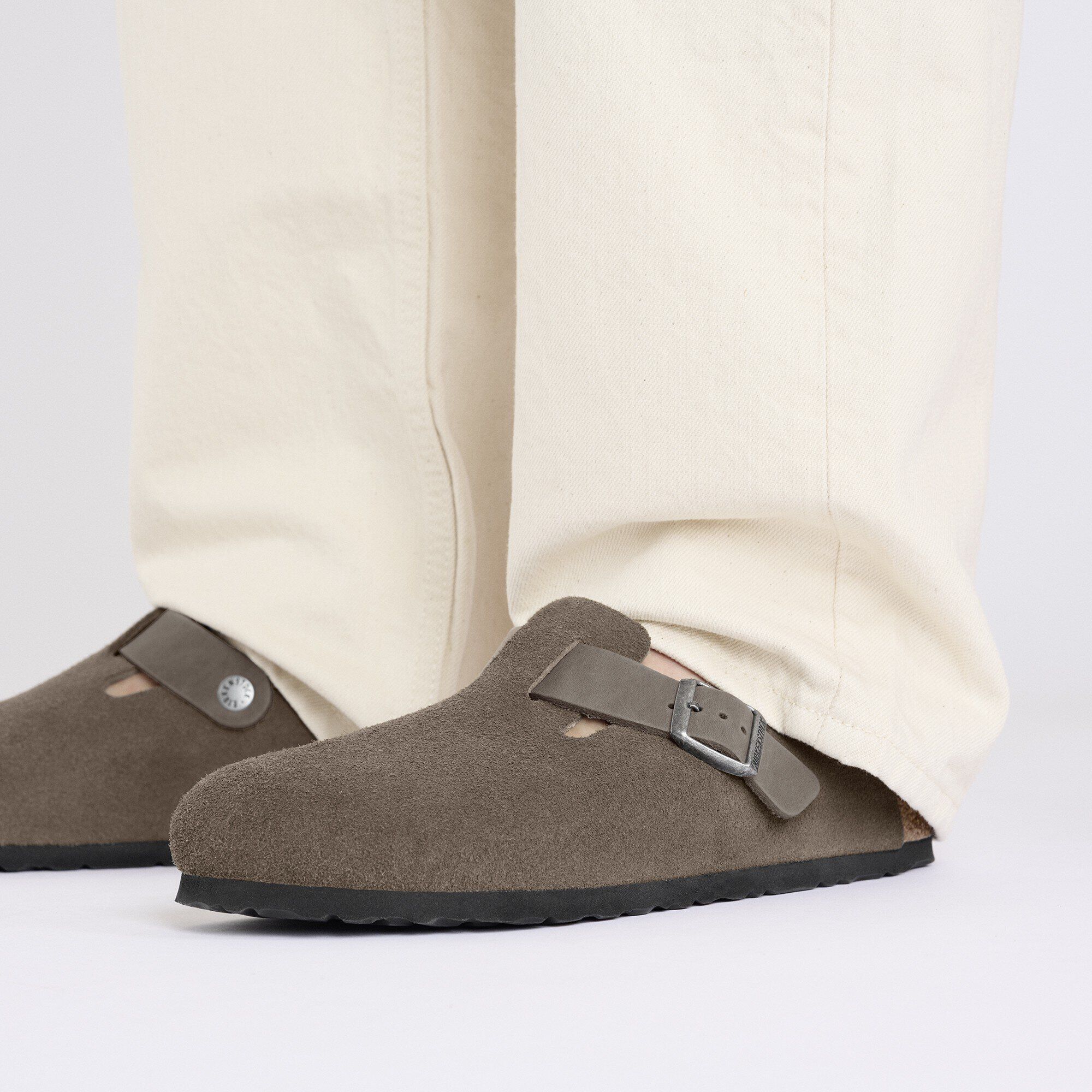 新品未使用 BIRKENSTOCK Exclusive Boston 41 Birkenstock Boston Soft Footbed Suede Leather Clogs for