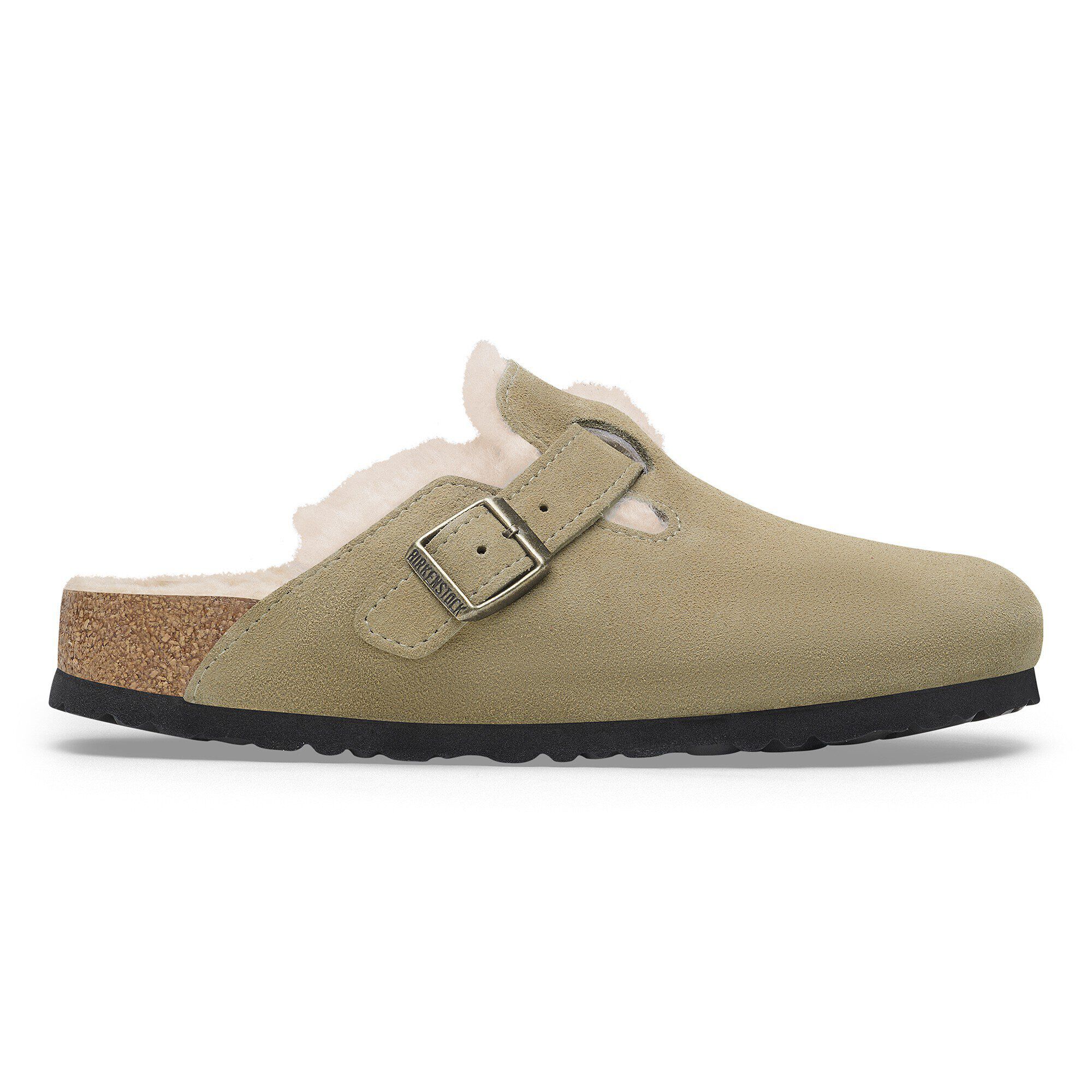 Boston Shearling Suede Leather Taupe | BIRKENSTOCK