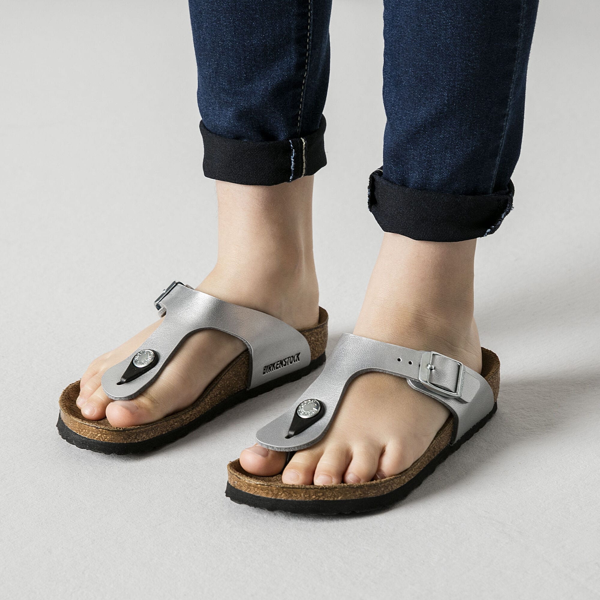 birkenstock gizeh graceful silver