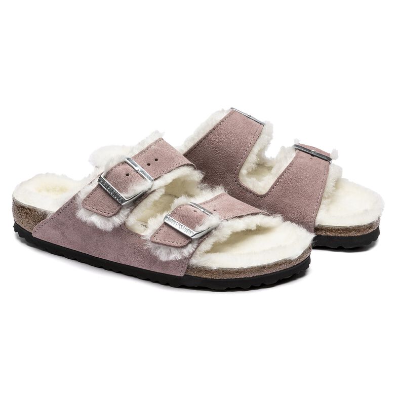 birkenstock arizona lavender suede