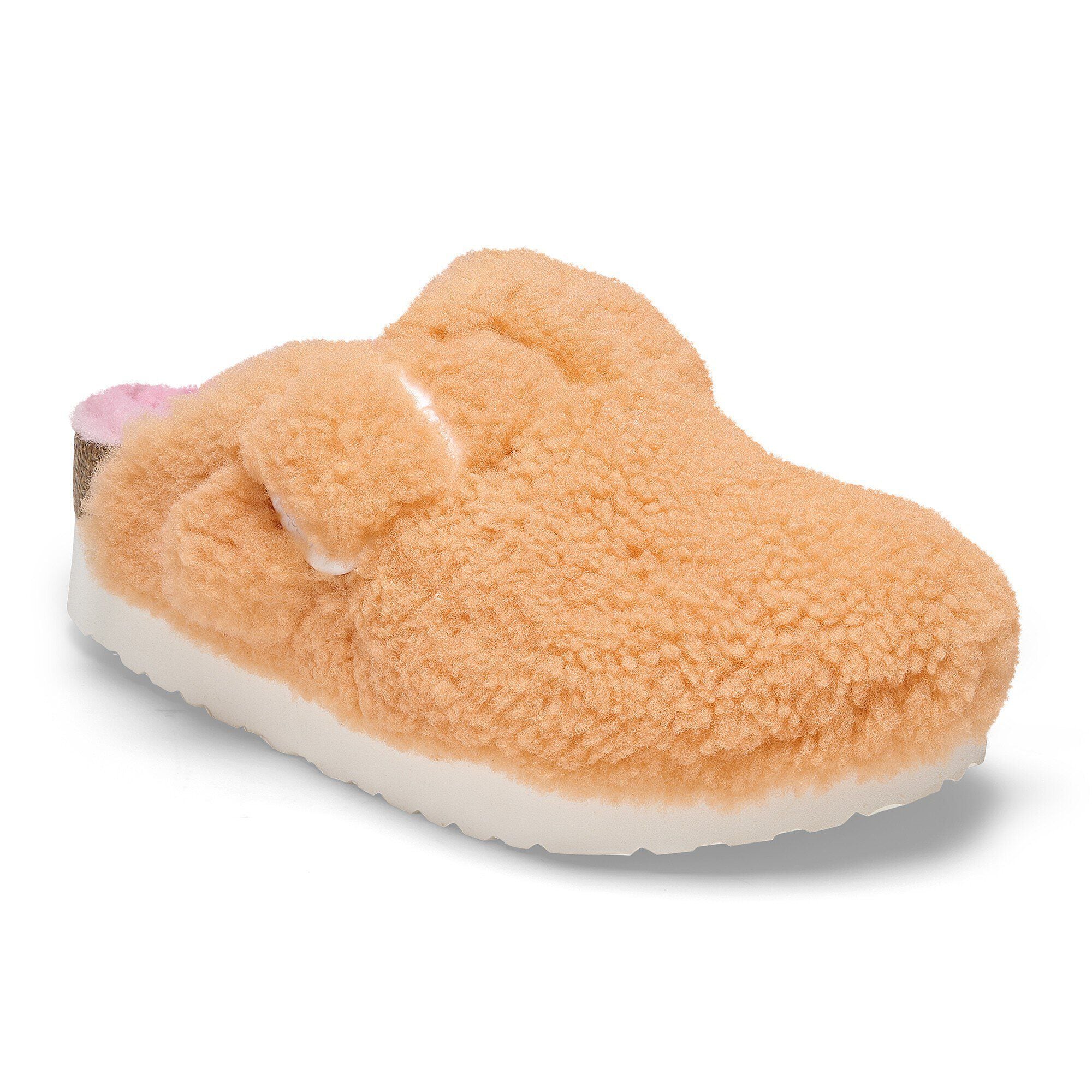 Boston Big Buckle Platform Fur Papaya/Candy Pink | BIRKENSTOCK