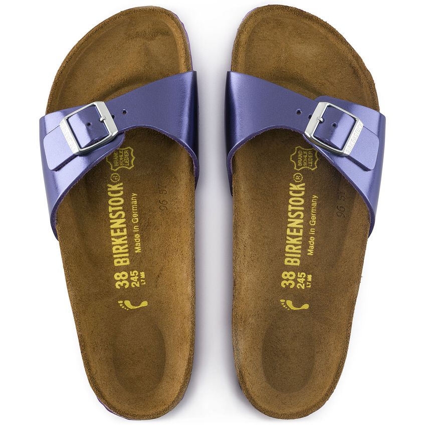 Anmeldelse Låne Som Madrid Smooth Leather Metallic Violet | BIRKENSTOCK