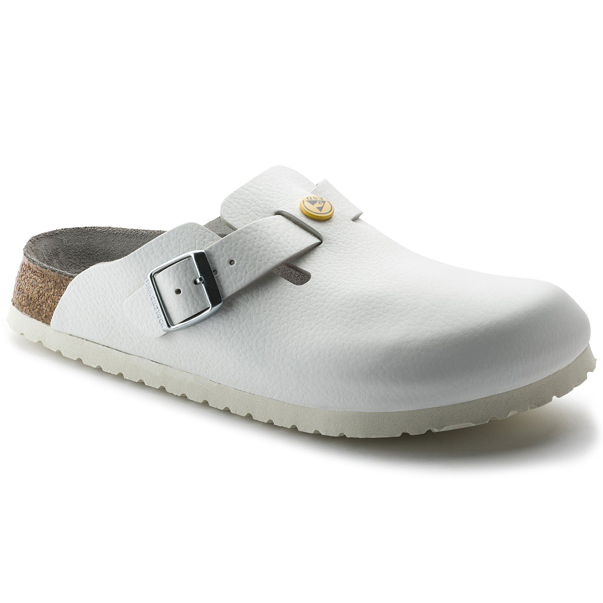 BIRKENSTOCK ホワイト 36 Boston ESD Natural Leather White | BIRKENSTOCK