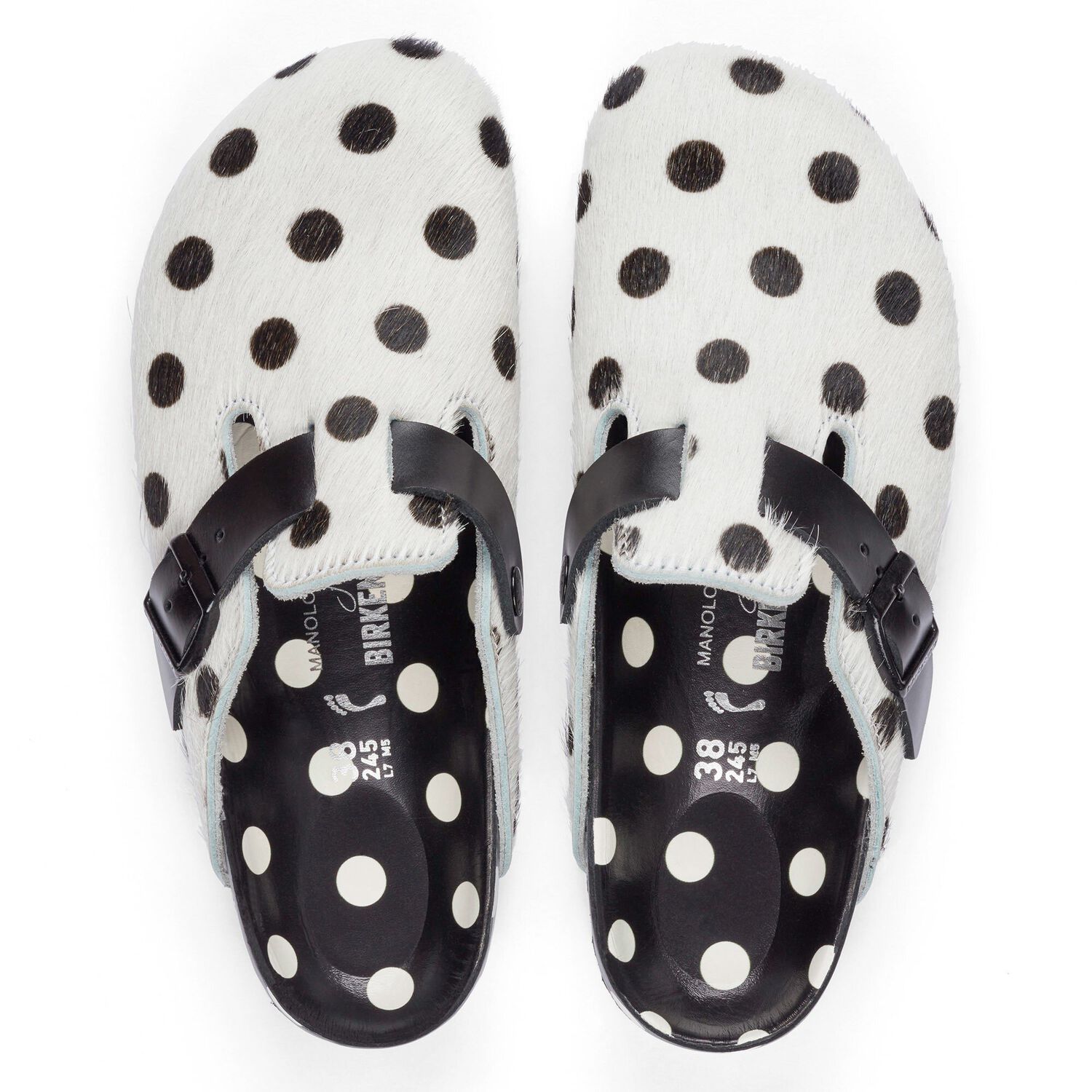 Manolo Blahnik Boston Fur Cowhide