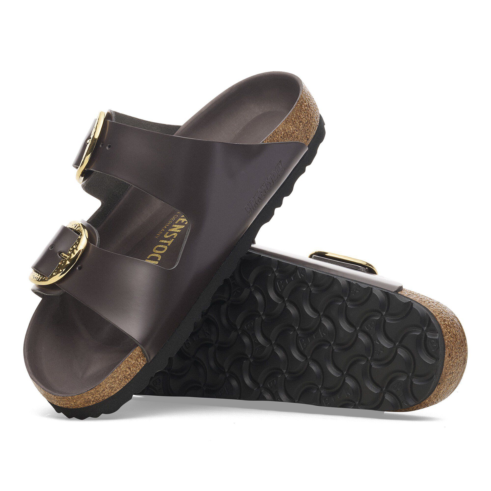 Arizona Big Buckle Natural Leather Patent High-Shine