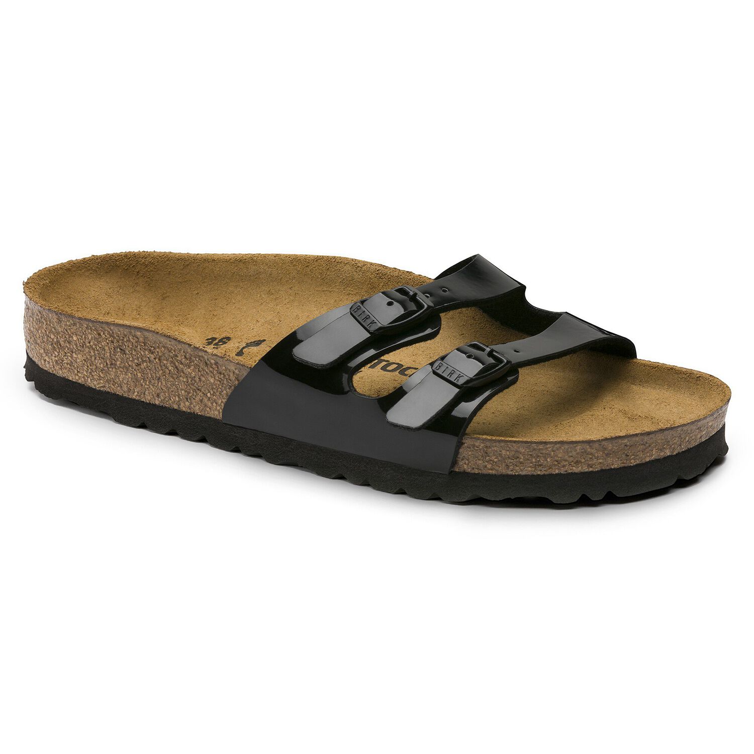 black patent birko flor