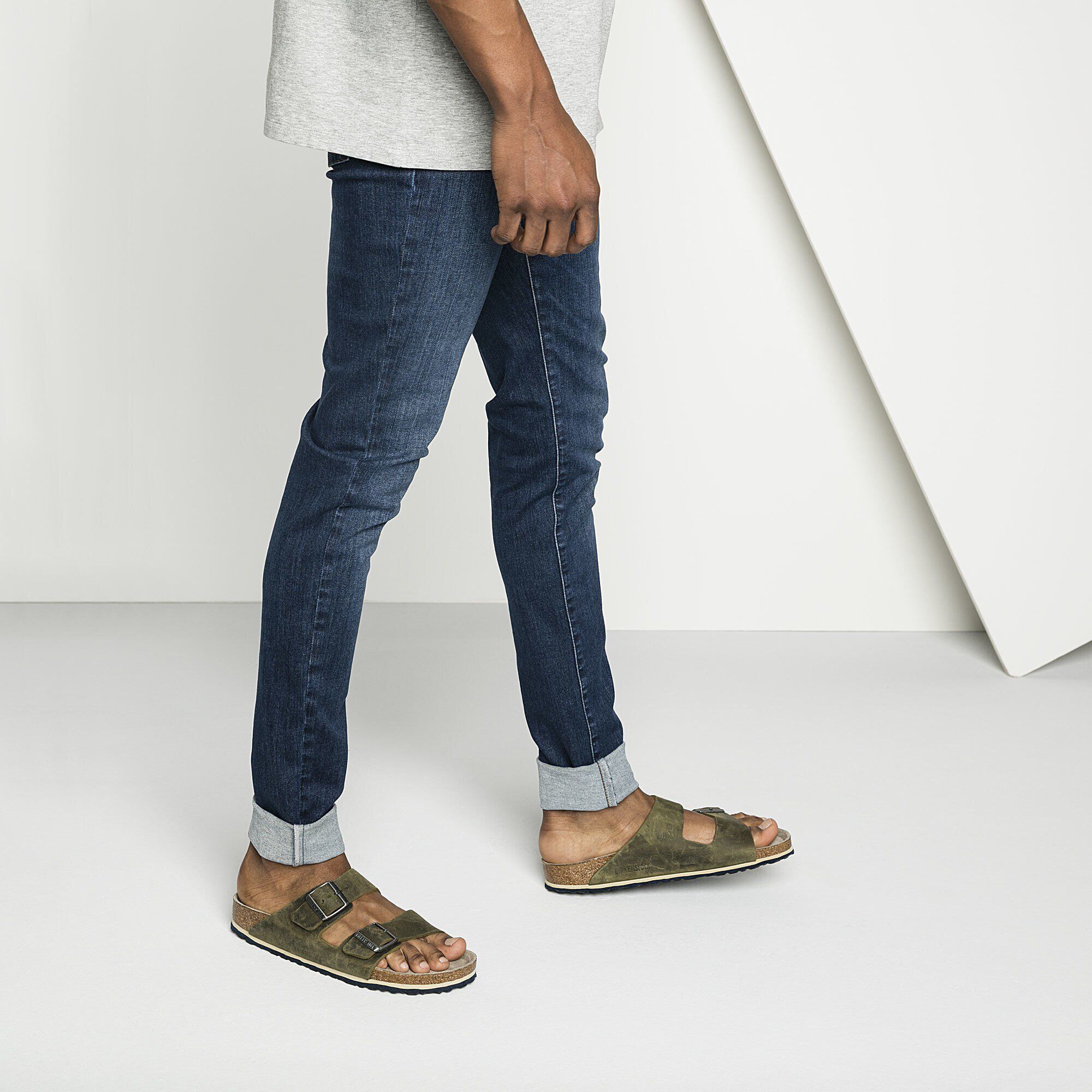 birkenstock arizona jade oiled leather