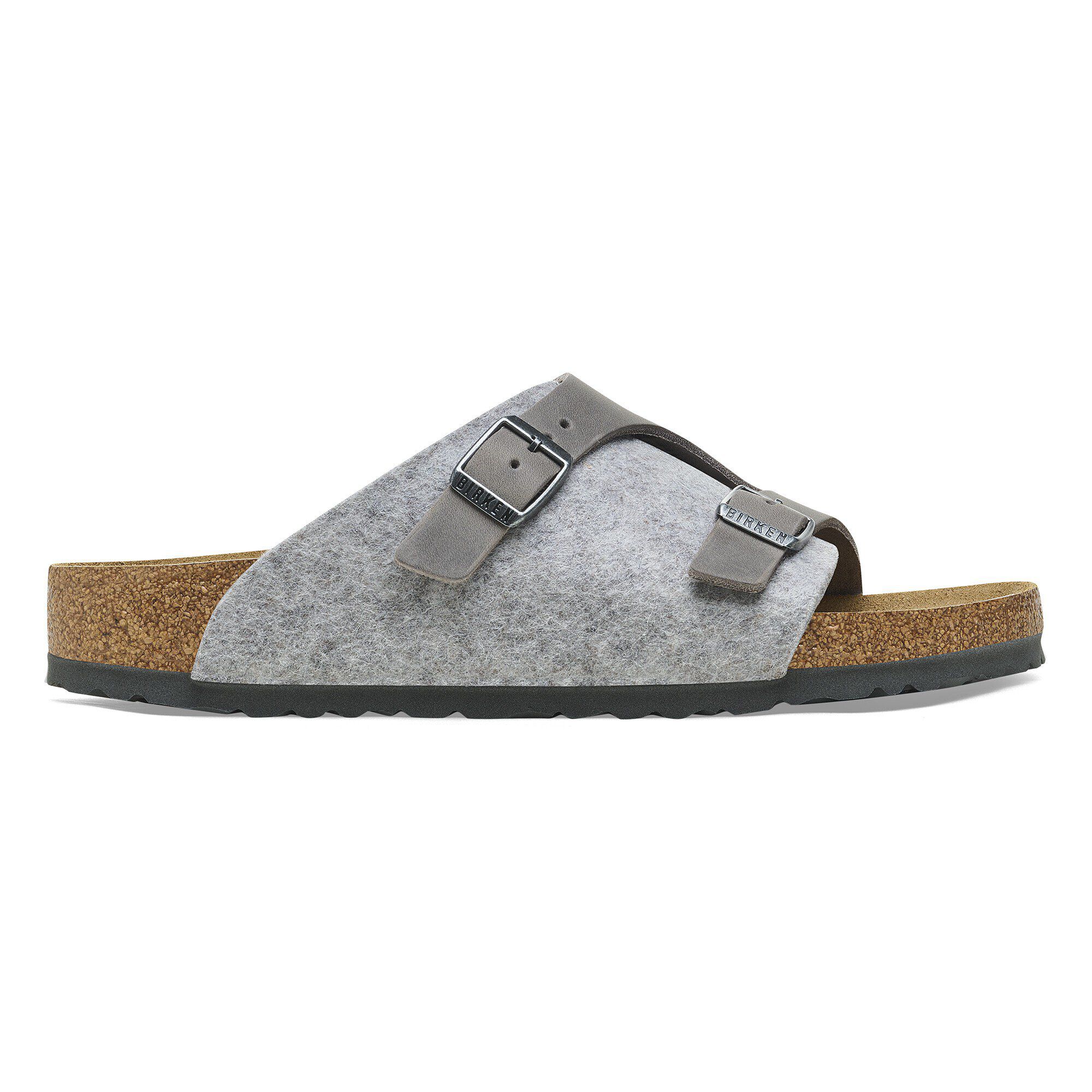 Zürich Leather/Textile/Felt Light Gray | BIRKENSTOCK