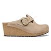Fanny Ring-Buckle Suede Leather