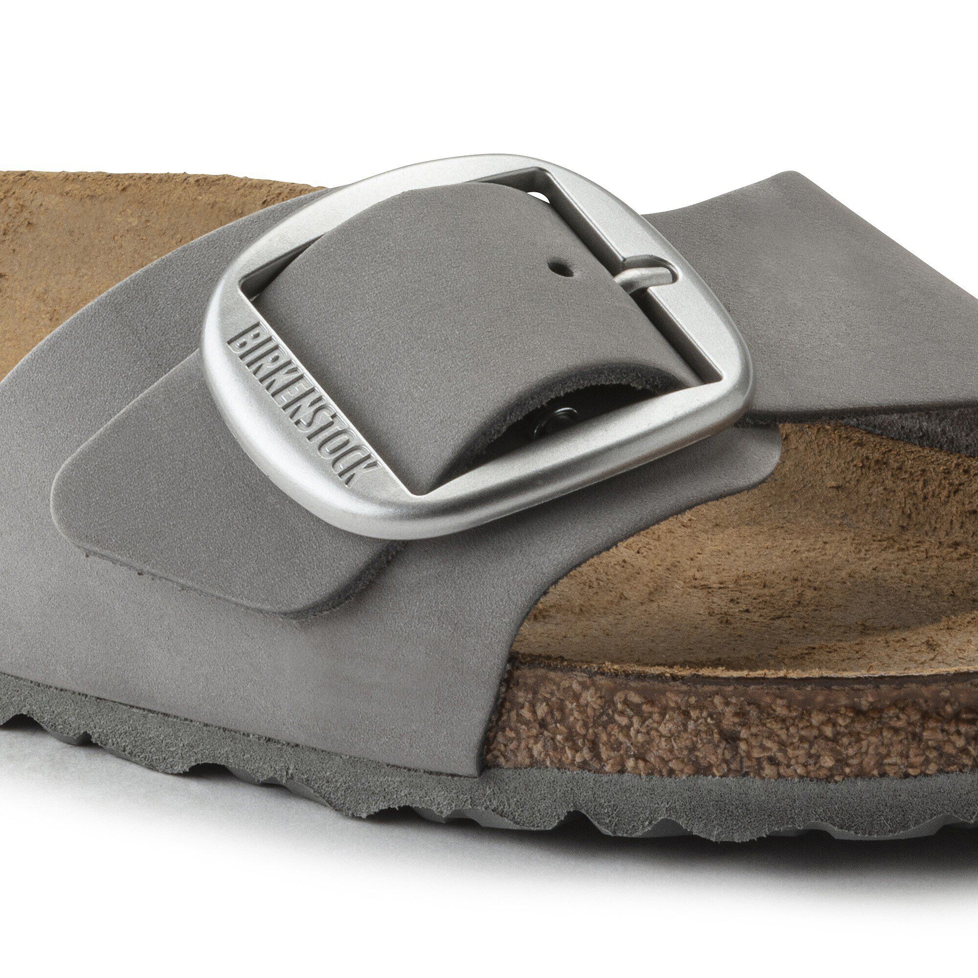 【使い勝手の良い】 Madrid Big BIRKENSTOCK | Gray Dove Leather Nubuk Buckle 24.0cm以下