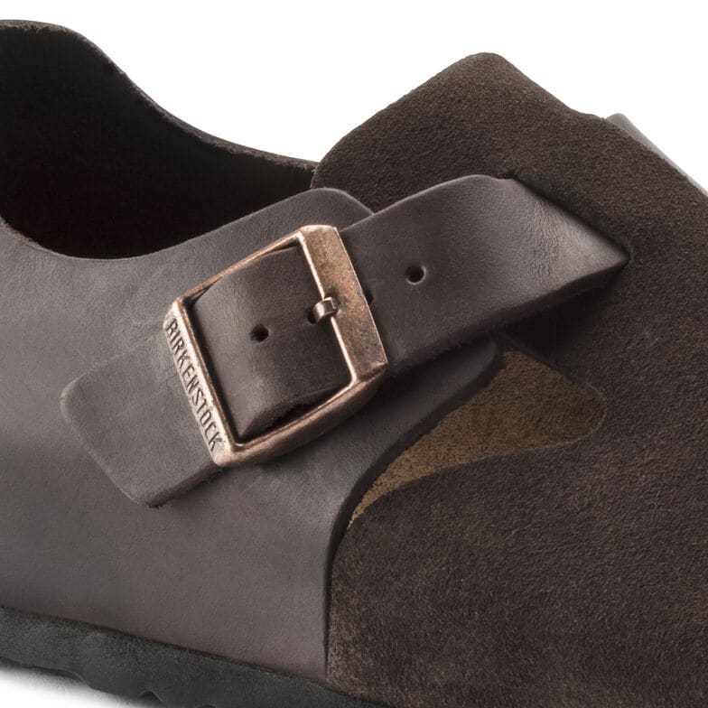 London Oiled Leather/Suede Leather Ebony London Oiled Leather/Suede Leather Ebony