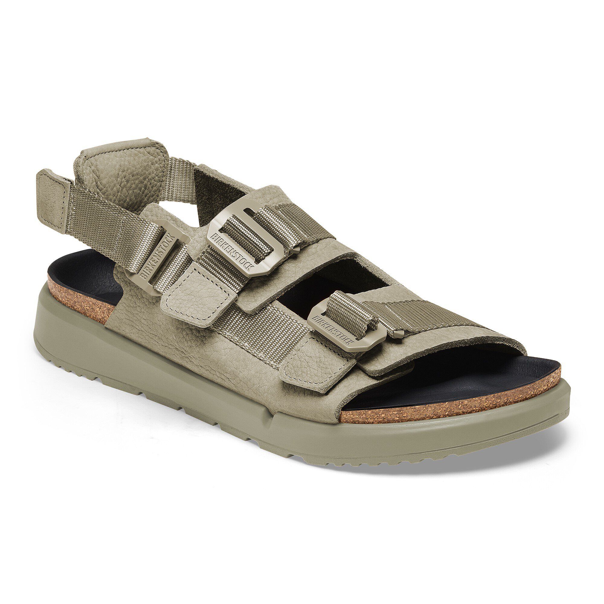 Birkenstock Shinjuku Texile Mens Leather Sandals Slingback