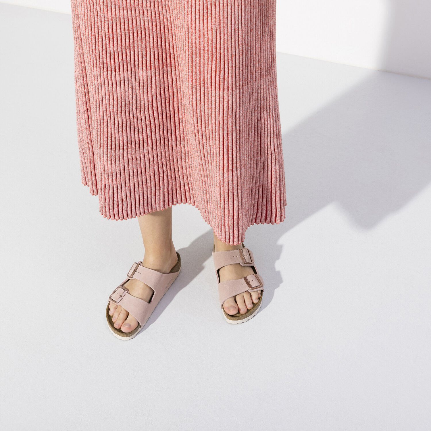 arizona suede leather in rose