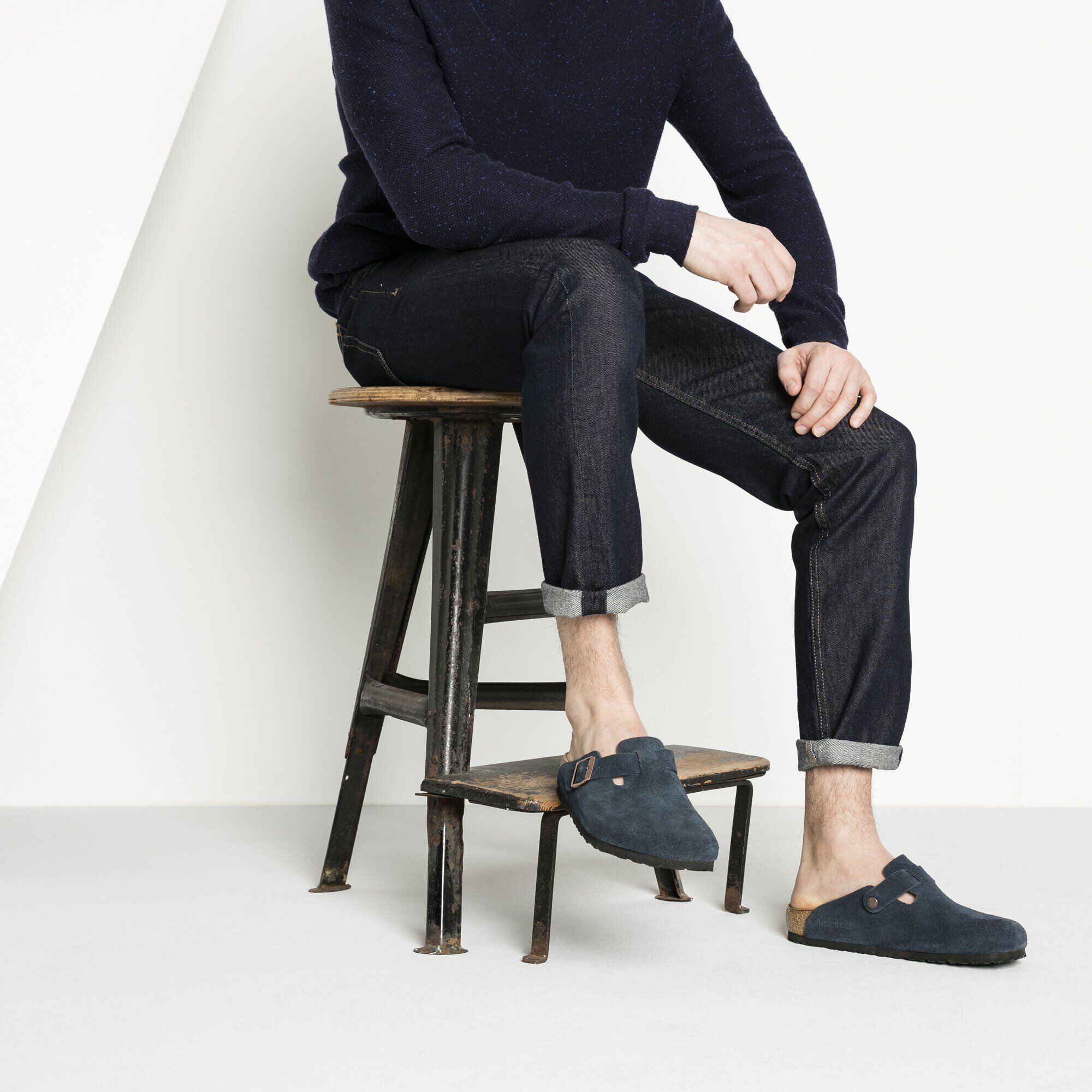 Boston Suede Leather ネイビー