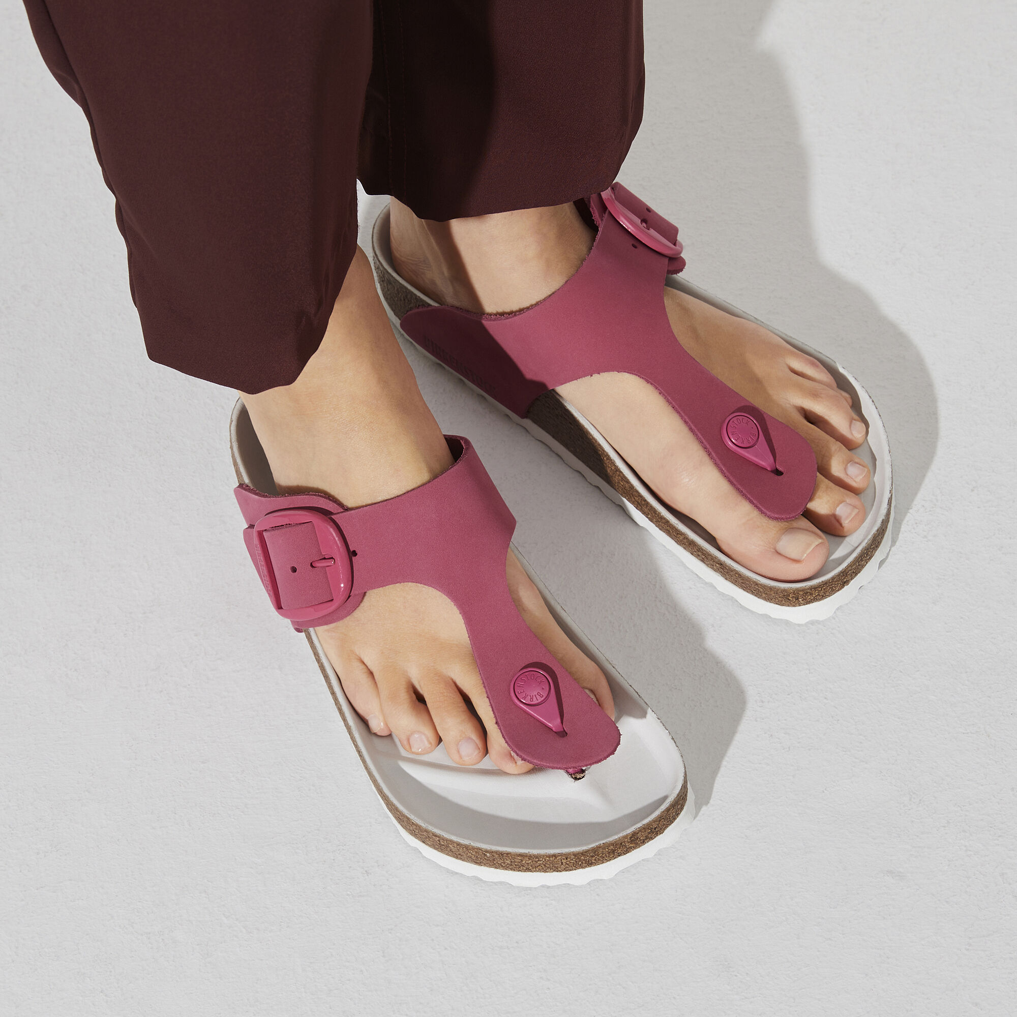 birkenstock gizeh eva roseGizeh Big Buckle Nubuck Leather Fuchsia