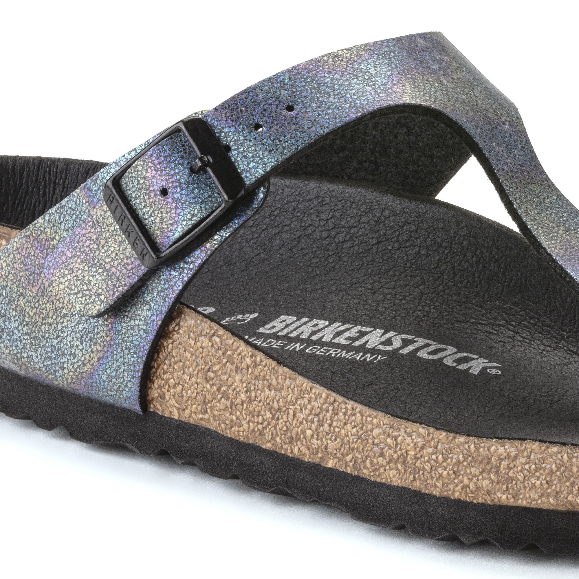Birkenstock gizeh ombre pearl silver black hot sale