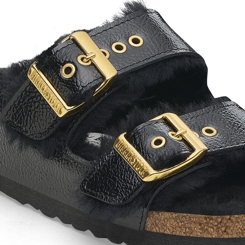 Arizona Shearling Eyelets Patent Leather