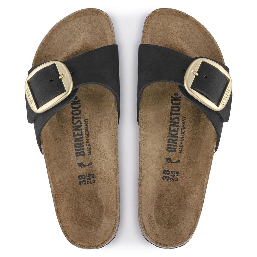 Madrid Big Buckle Nubuk Leather