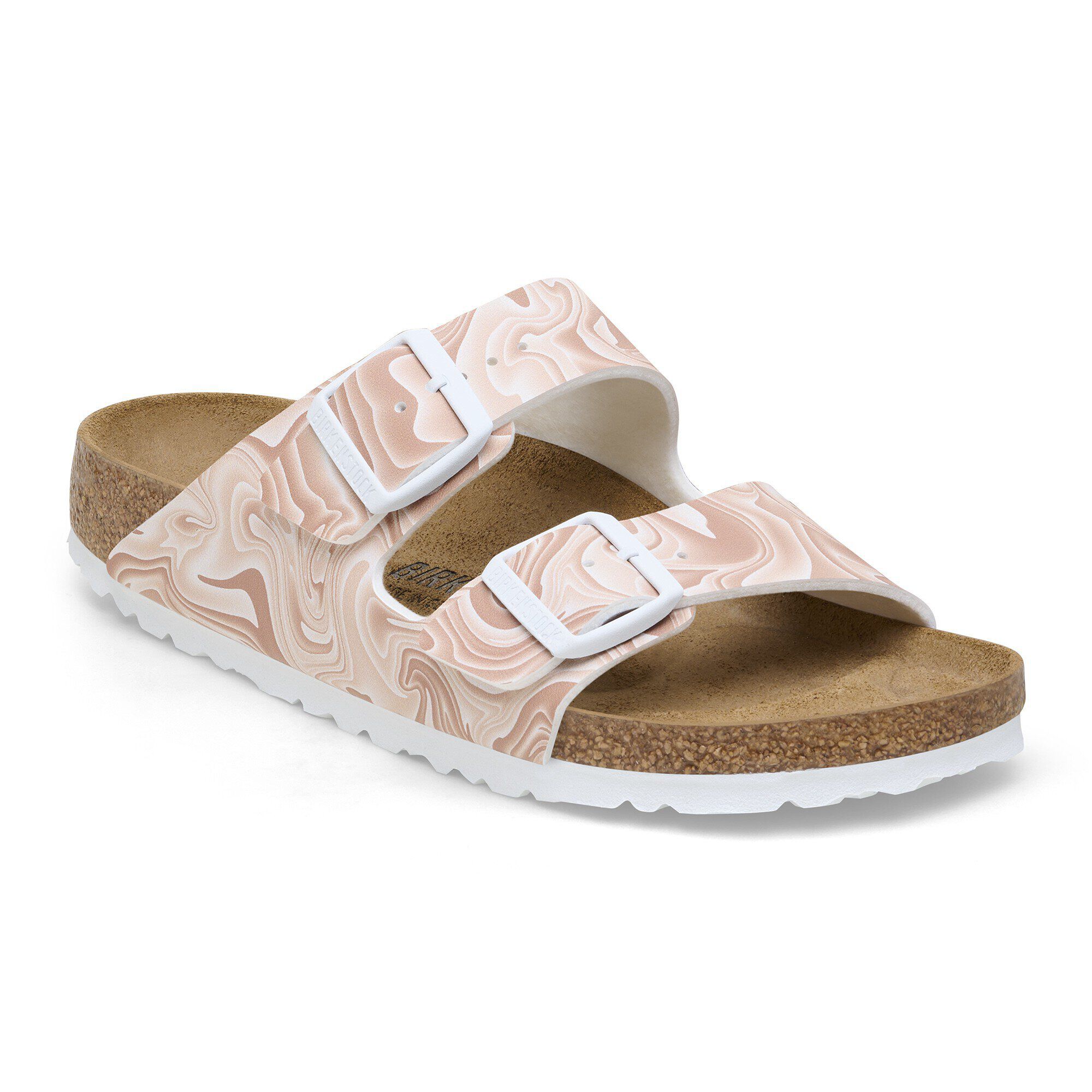 靴 BIRKENSTOCK_JAREN_43 Arizona BS Birko-Flor Marbletwirl Fuchsia Tulip | BIRKENSTOCK