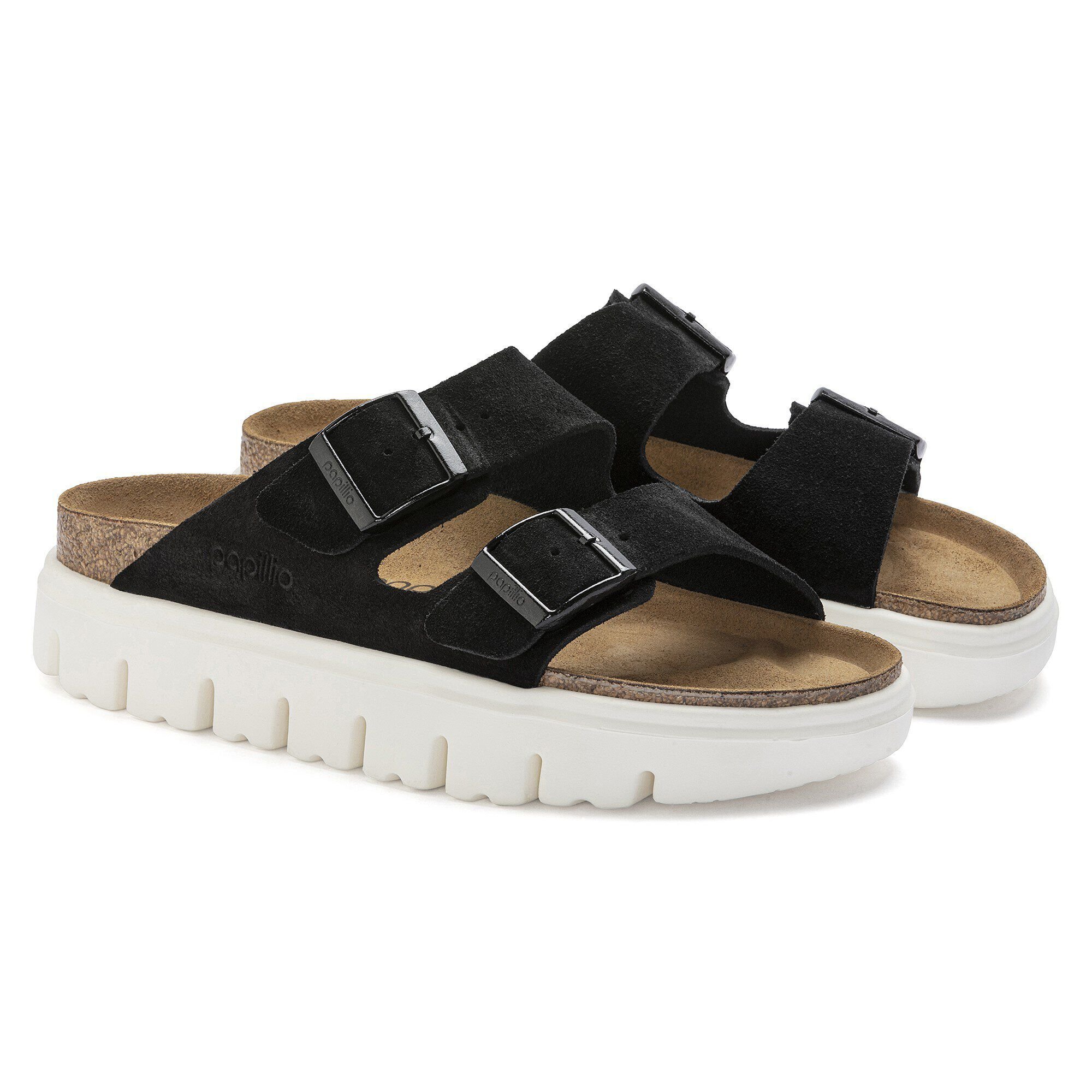 Arizona Chunky Suede Leather Black | BIRKENSTOCK