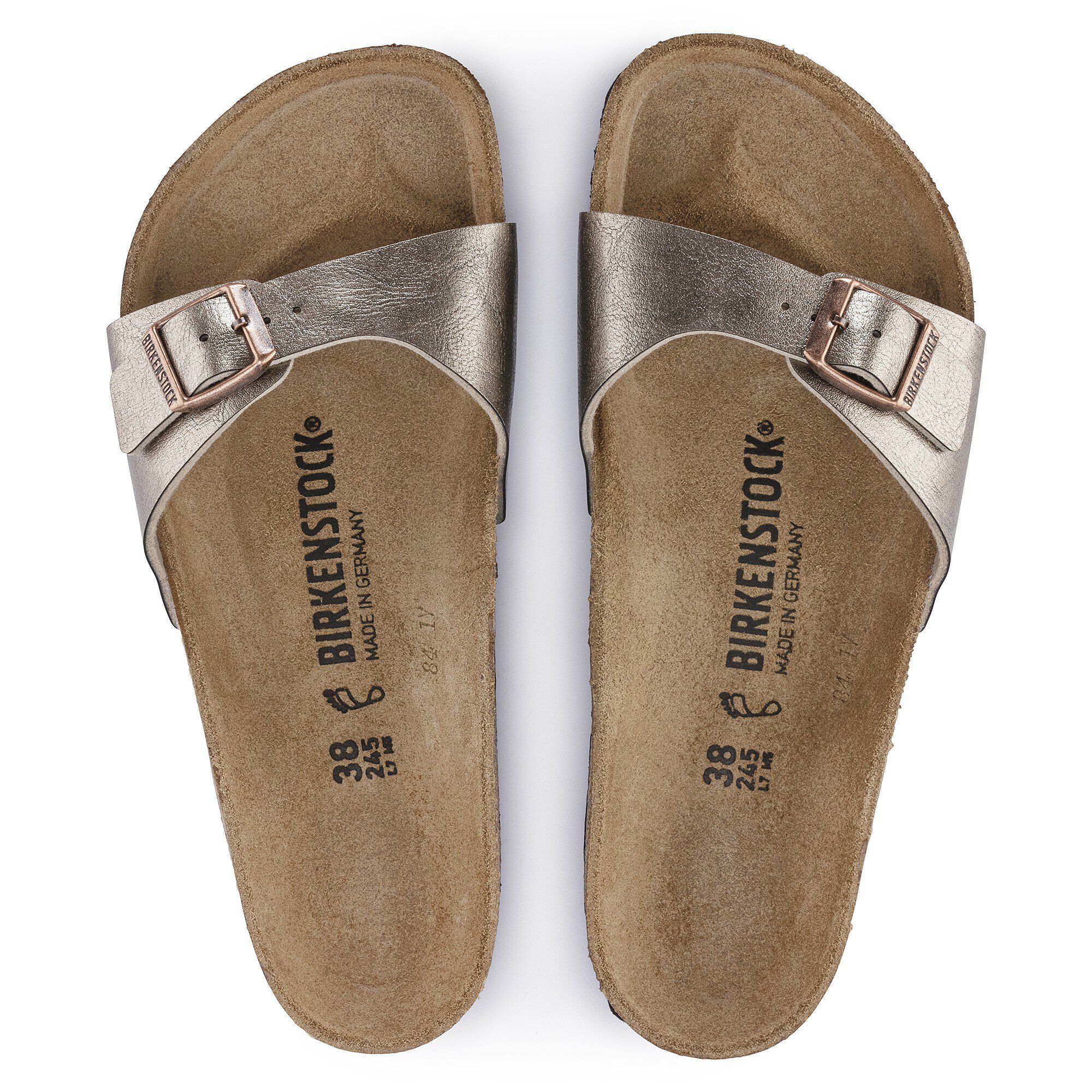 Birkenstock madrid silver birko-flor best sale