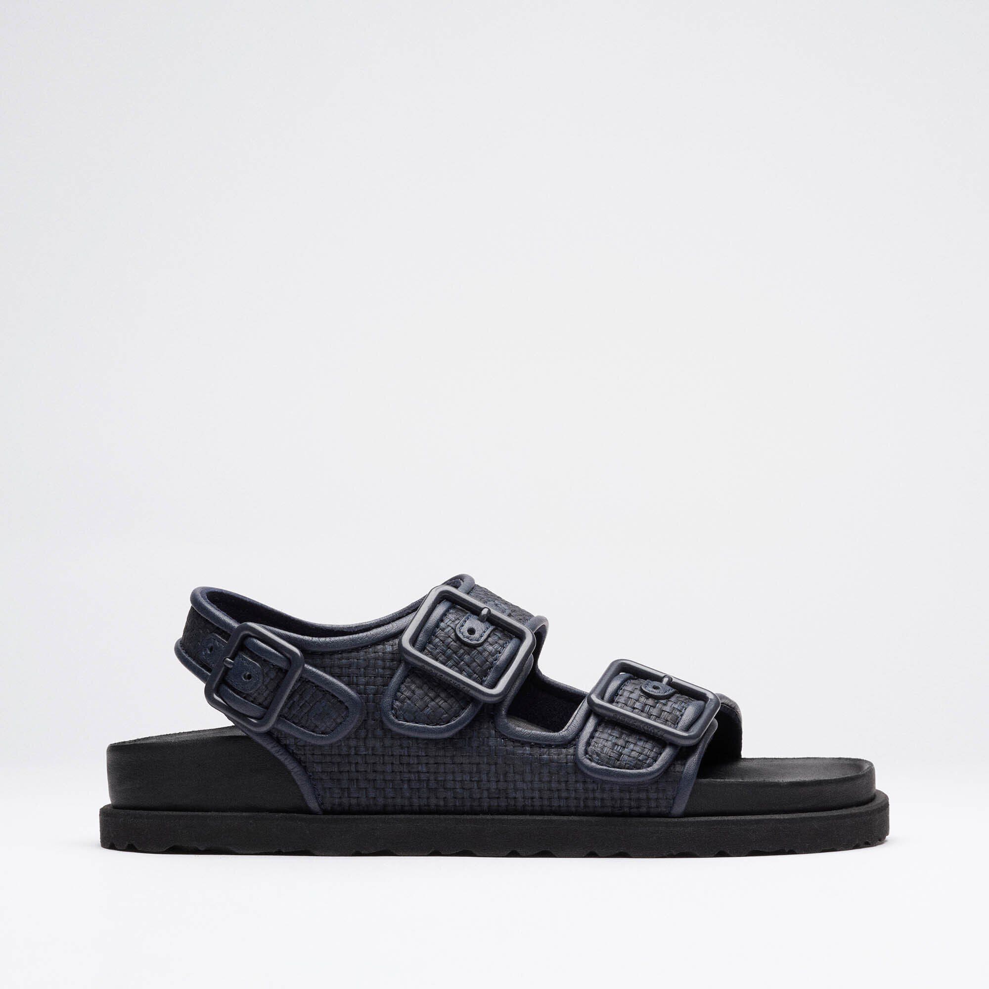 靴 BIRKENSTOCK 1774 Milano Raffia 43 1774 Milano Raffia Cotton/Polyester/Polyamide/Elastane