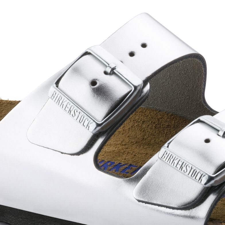 Arizona Natural Leather Metallic Silver Arizona Natural Leather Metallic Silver