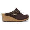 Fanny Ring-Buckle Suede Leather