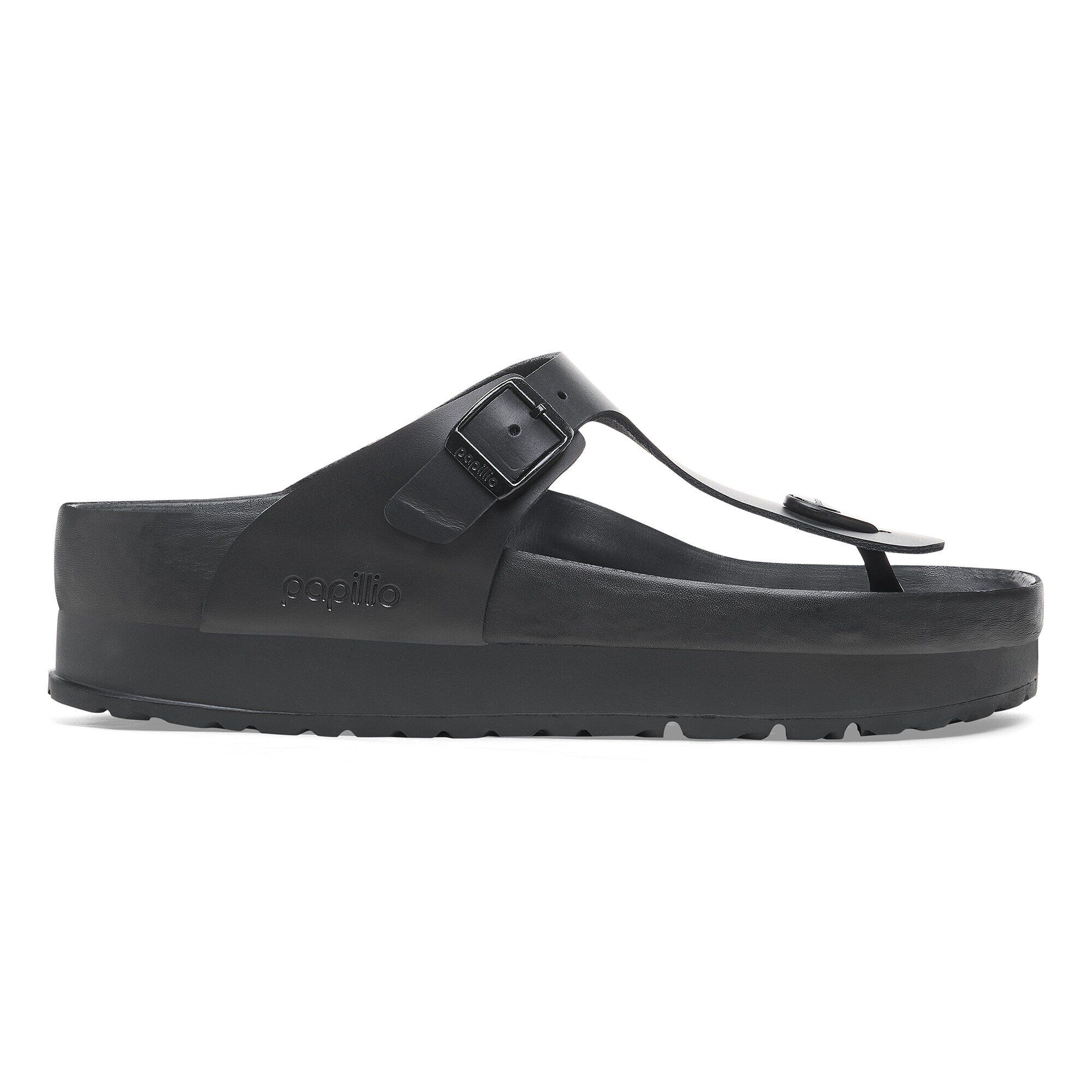 Gizeh PAP Flex Platform Natural Leather Black | BIRKENSTOCK