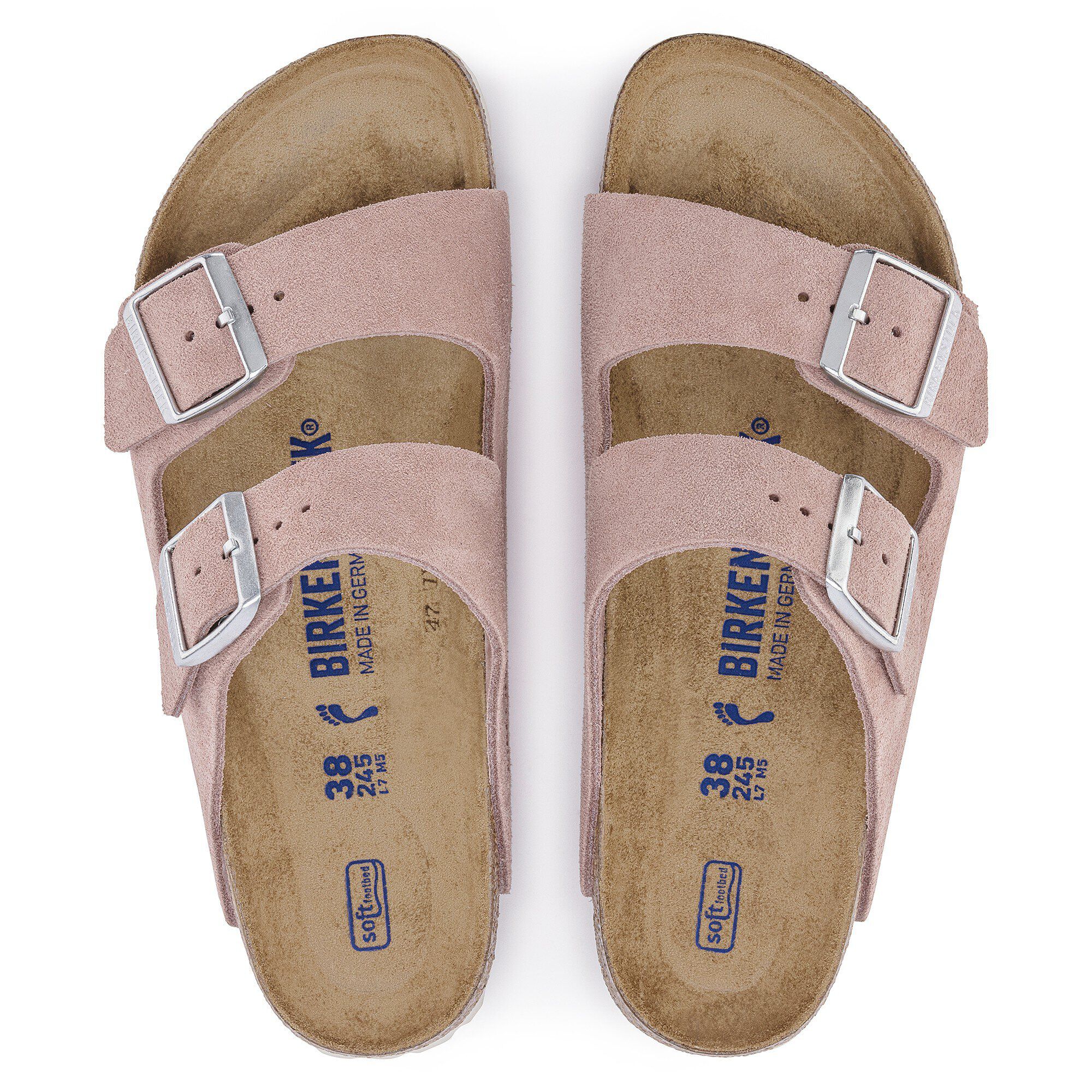 Arizona Soft Footbed Suede Leather Pink Clay BIRKENSTOCK