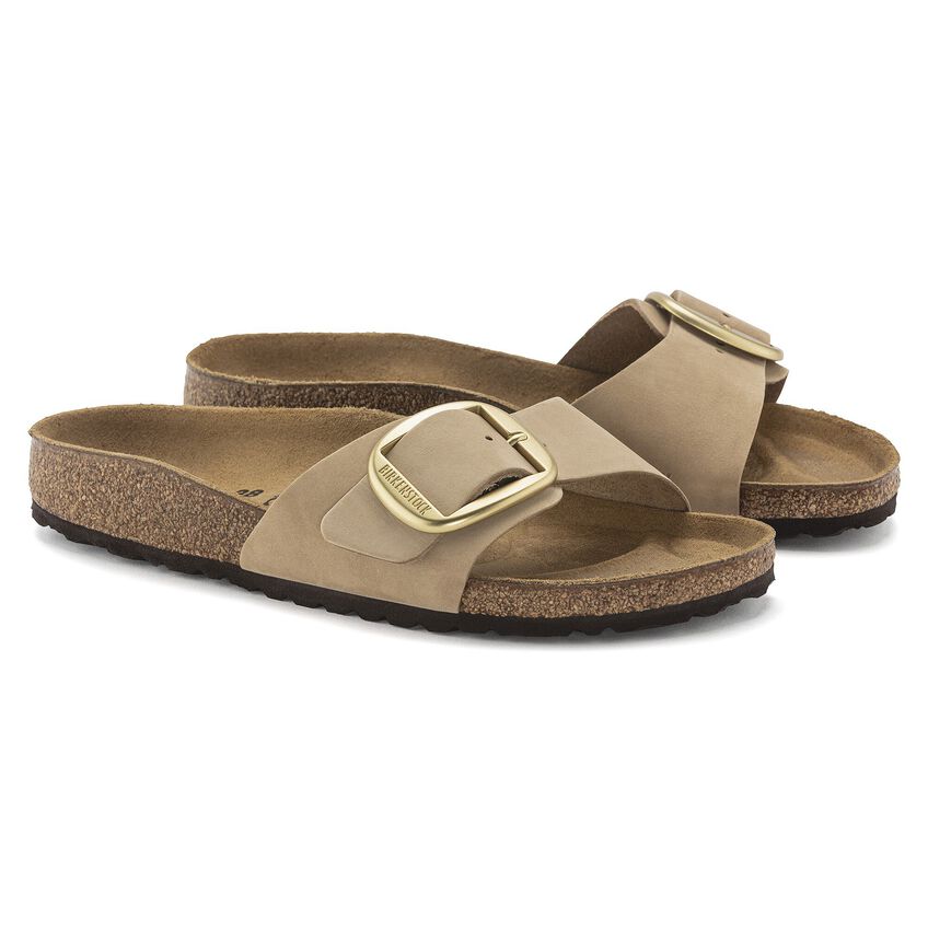 Madrid Big Buckle Natural Leather Nubuck