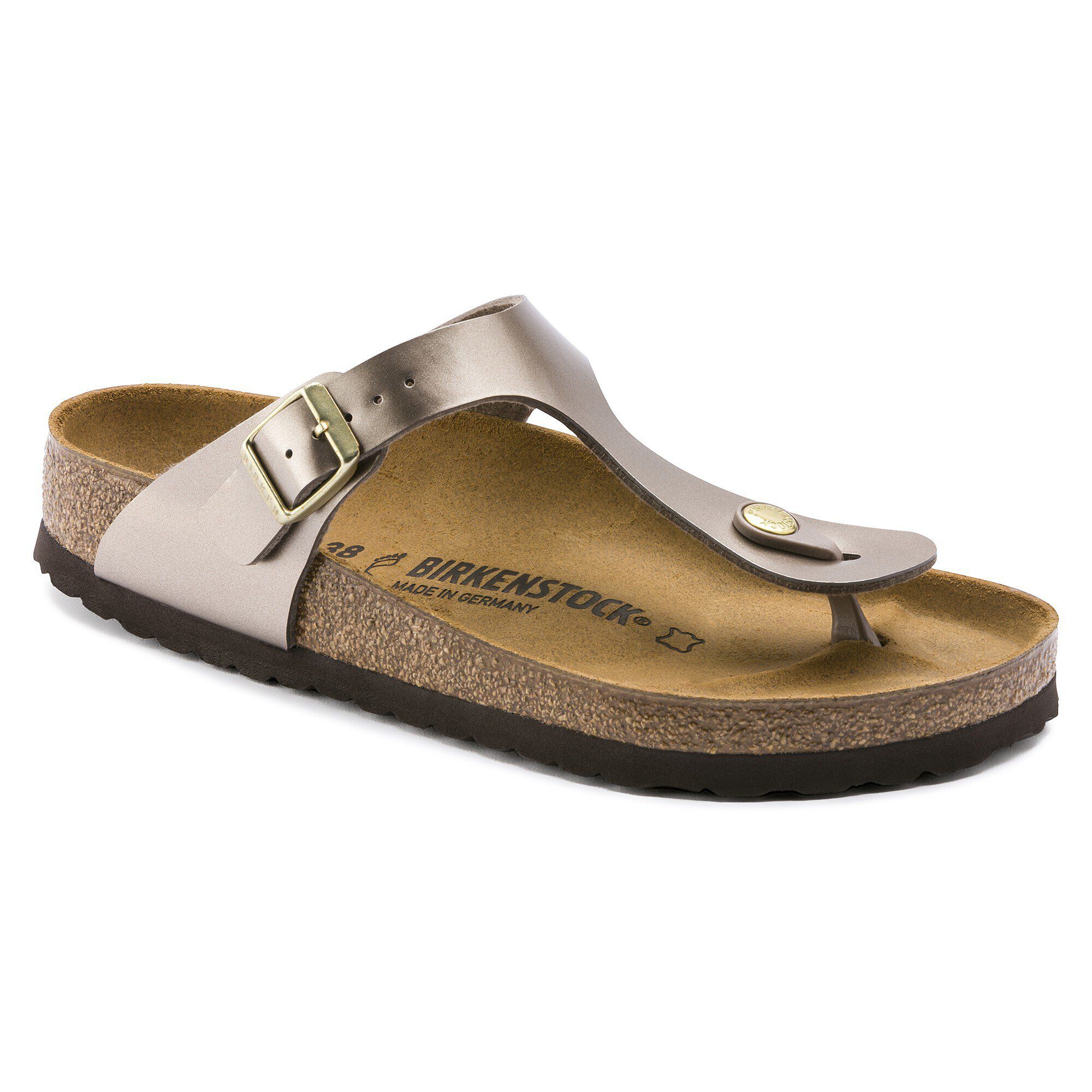 birkenstock metallic taupe