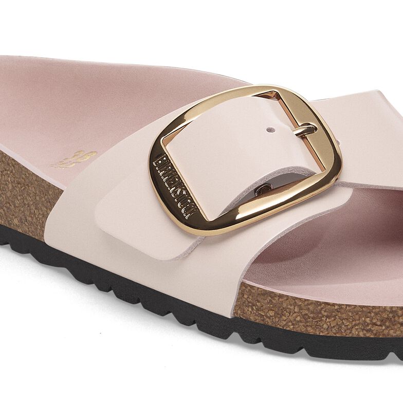 Madrid Big Buckle Natural Leather Patent