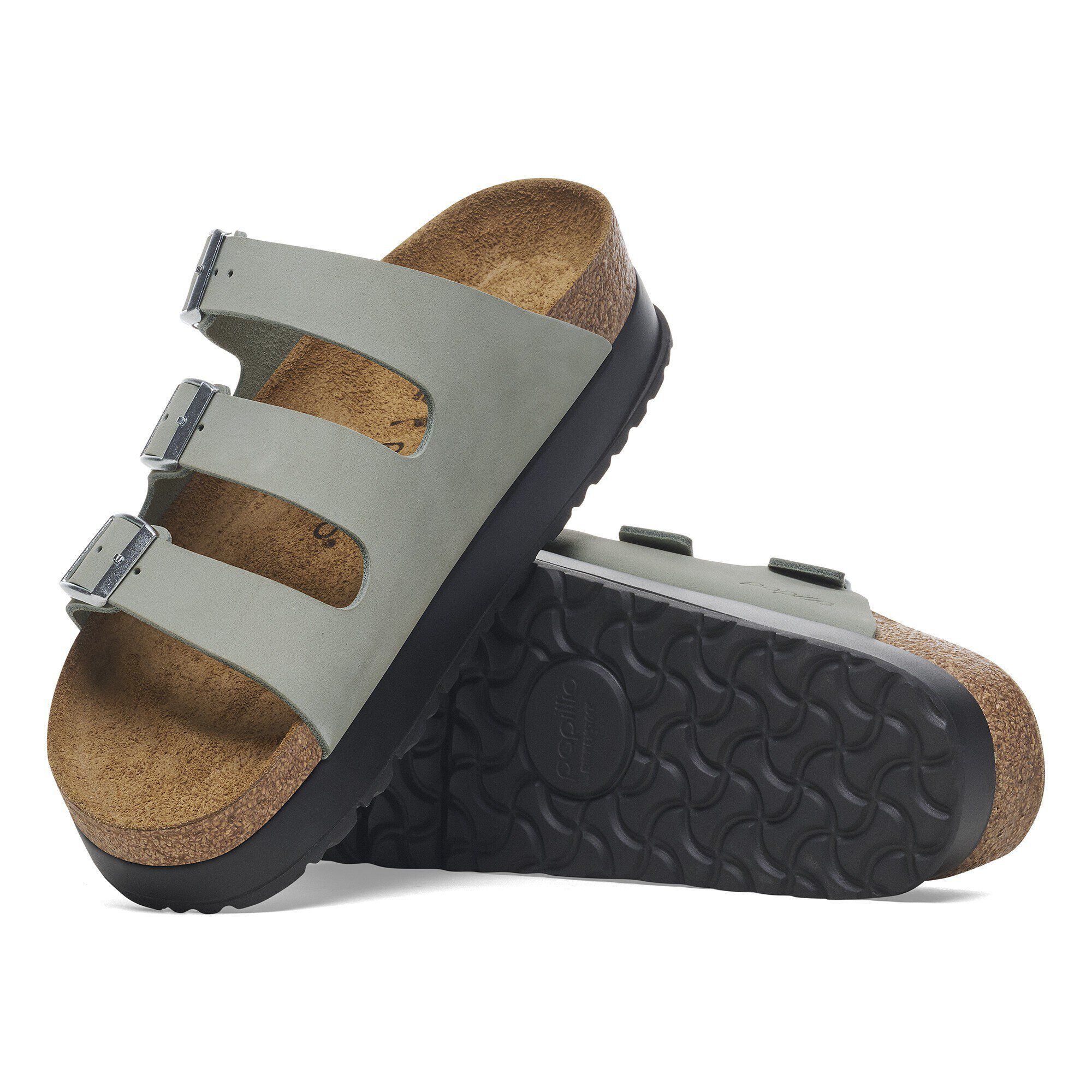 Florida Flex Platform Nubuk Leather Pure Sage | BIRKENSTOCK