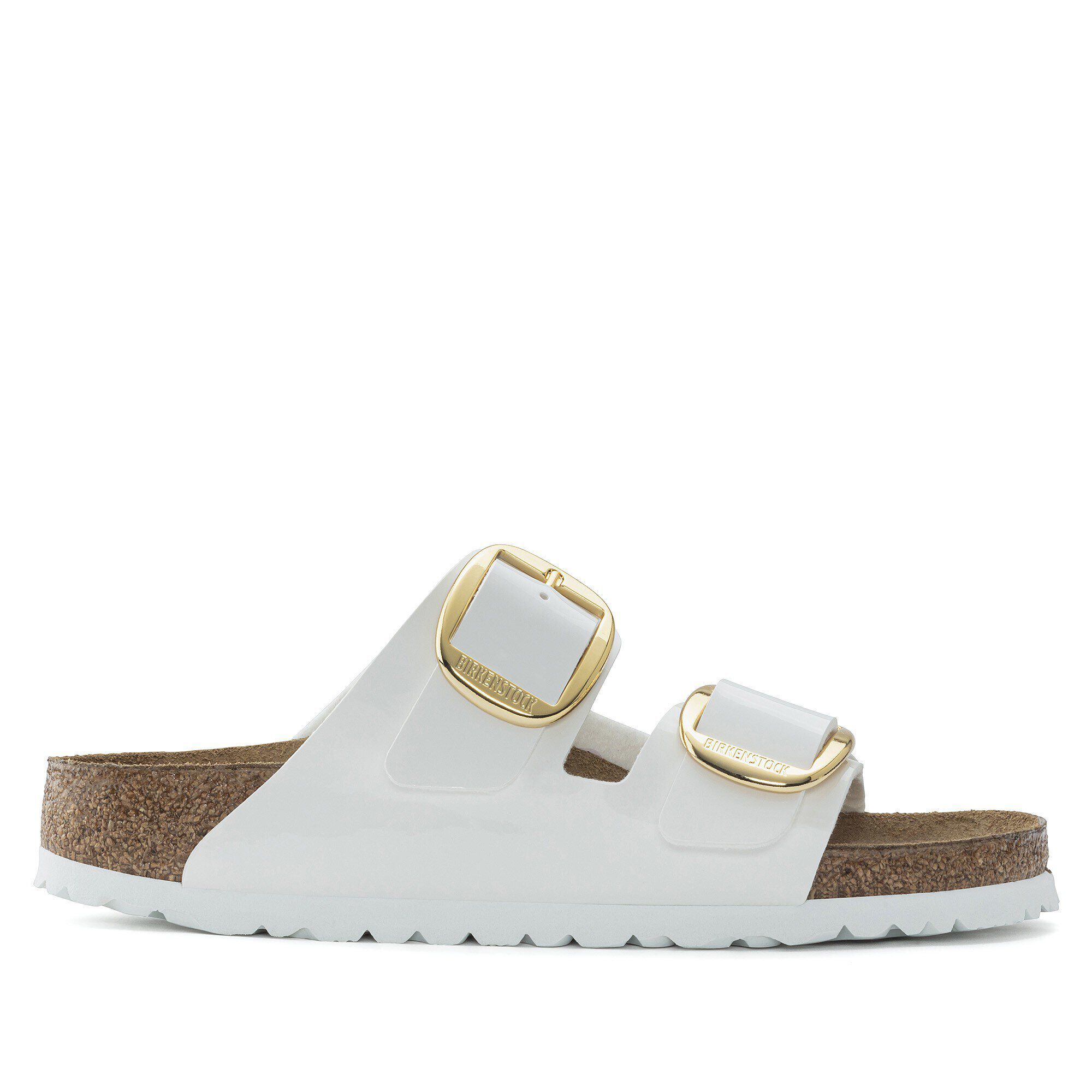 Arizona Big Buckle Birko-Flor Patent Patent White | BIRKENSTOCK
