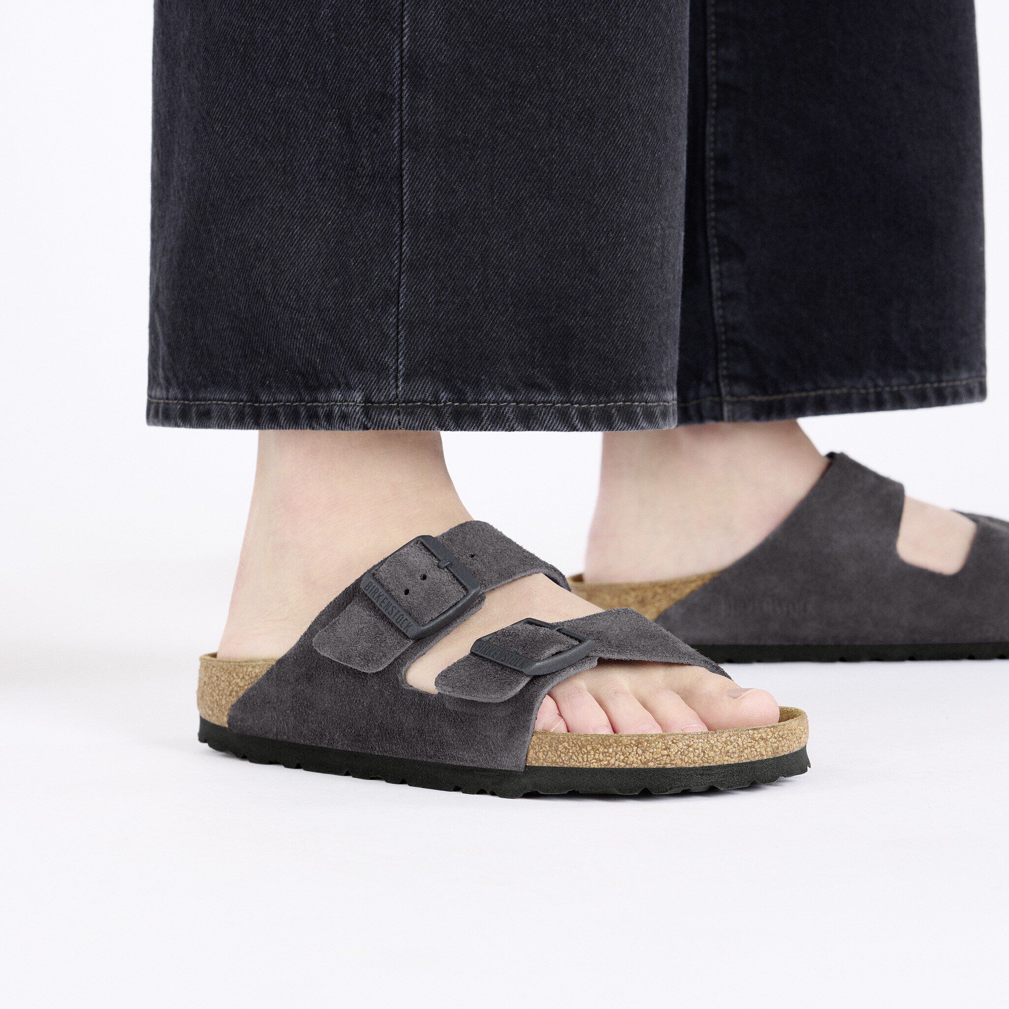 Gray suede birkenstocks outlet