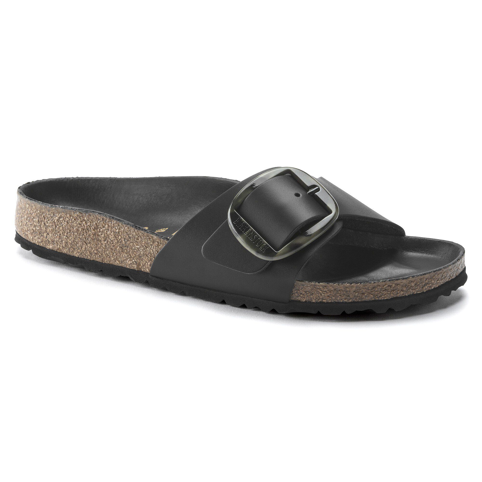 Madrid big buckle birkenstock black Clearance