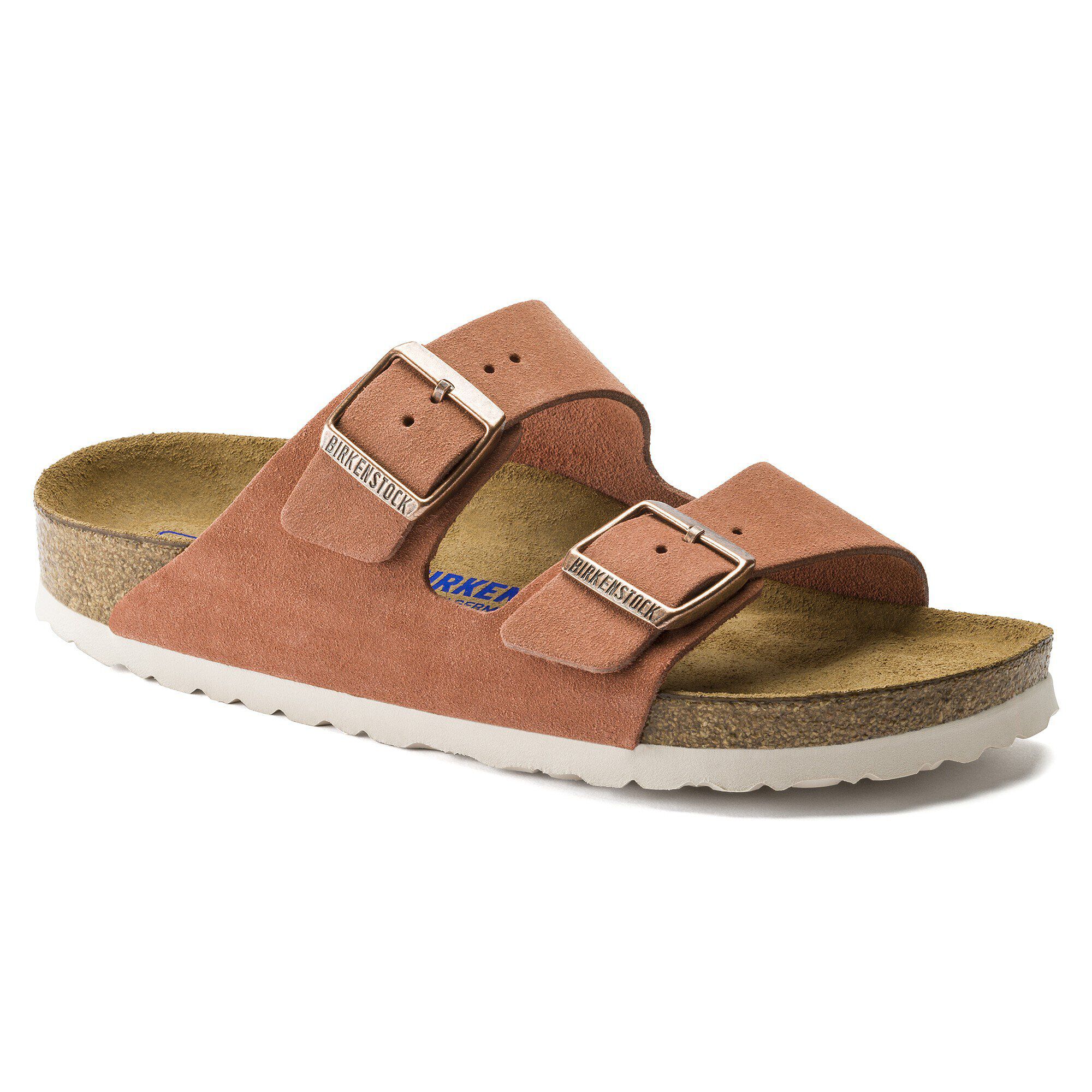 Arizona soft footbed suede leather earth red clearance