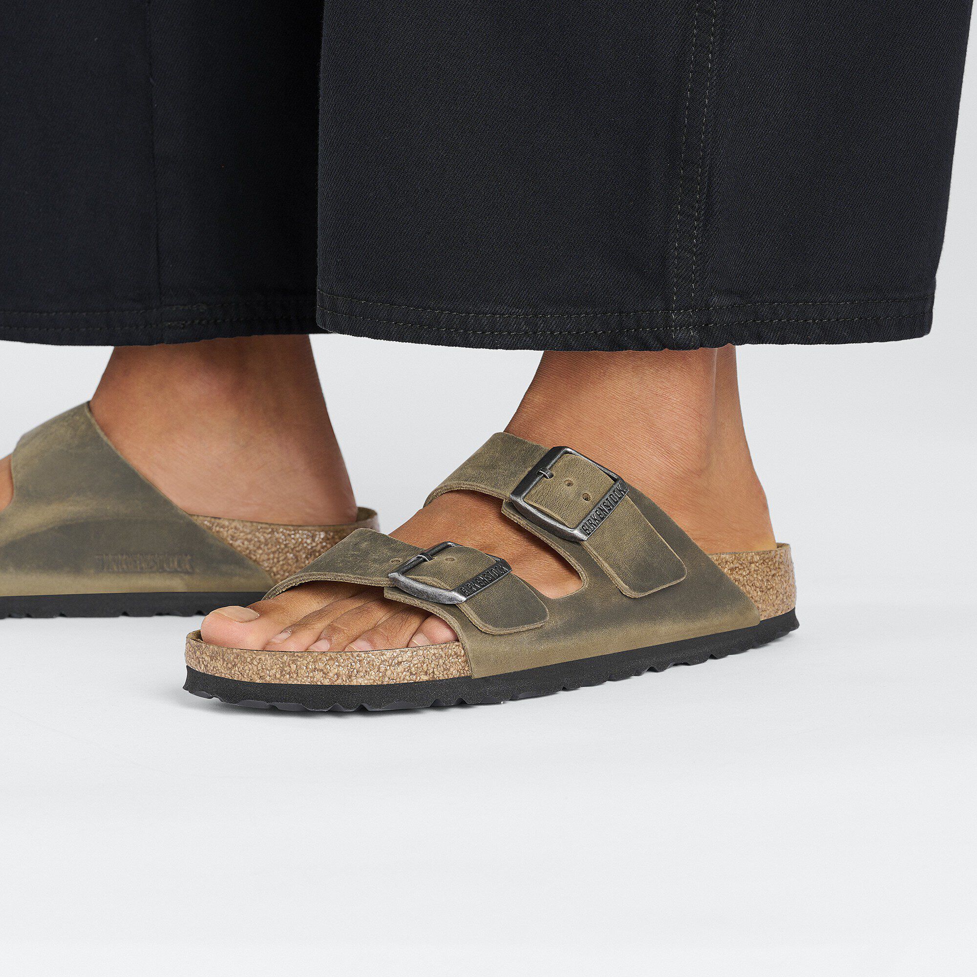 Arizona Natural Leather Oiled Faded Khaki BIRKENSTOCK