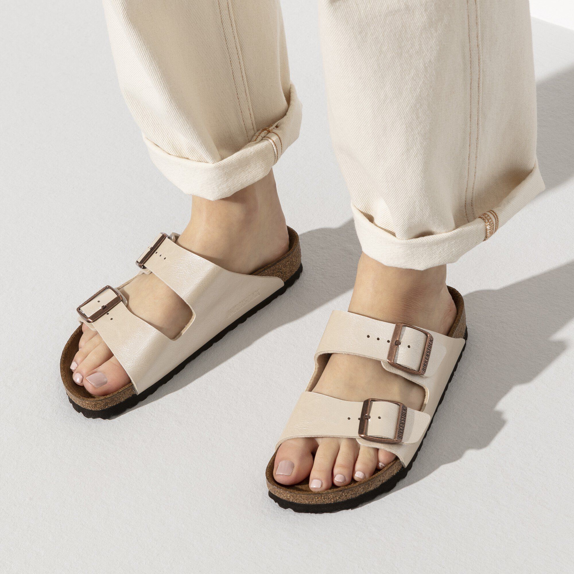 birkenstock graceful pearl white arizona